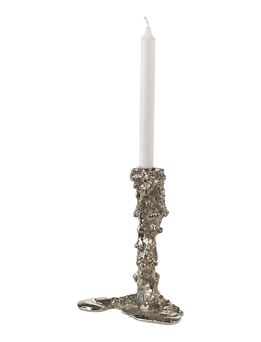 POLSPOTTEN - Drip candle holder - silver - 1