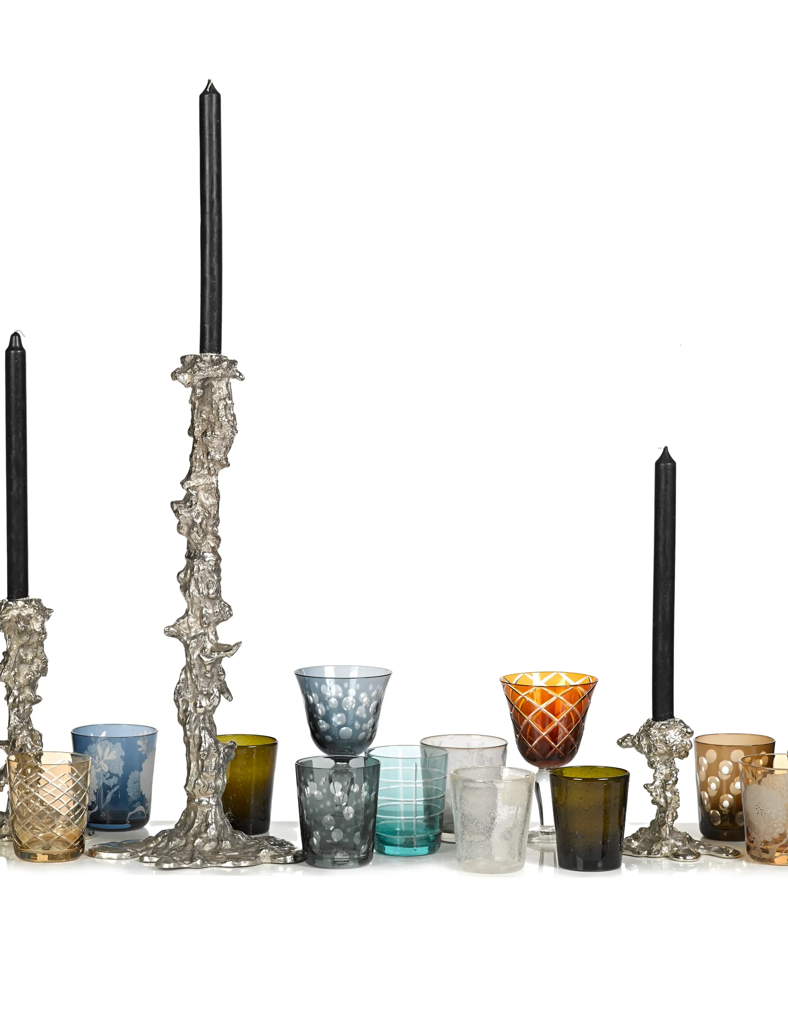 POLSPOTTEN - Drip candle holder  - lysestager - silver - 5