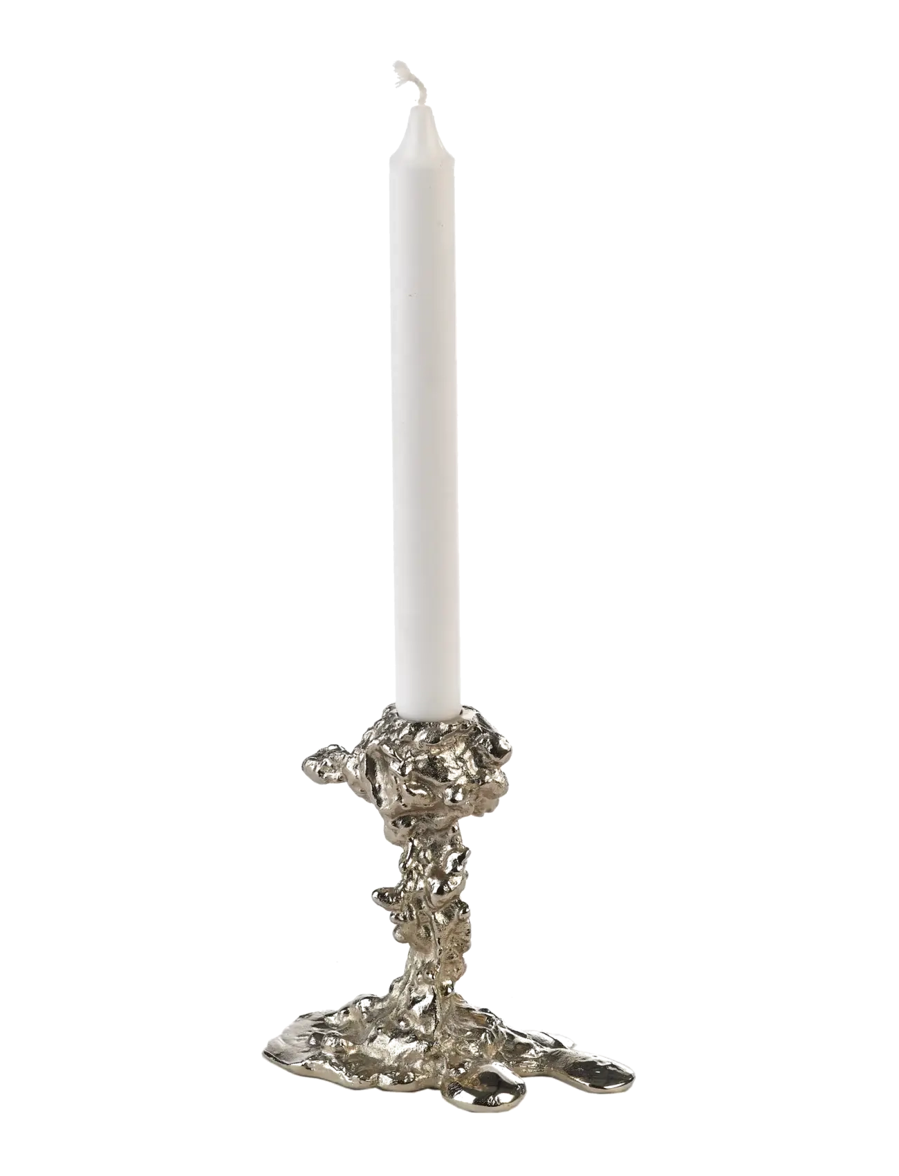 POLSPOTTEN Drip candle holder S - POLSPOTTEN - SILVER / silver