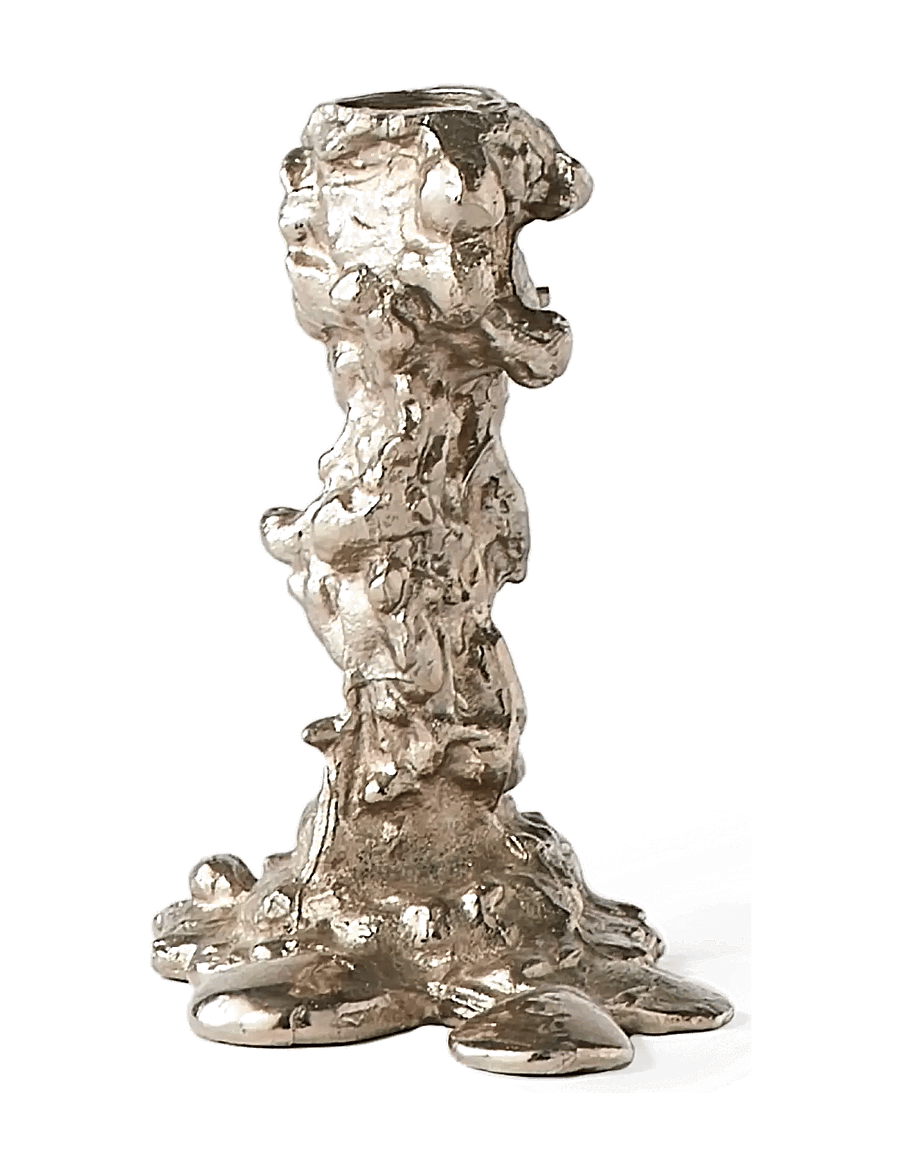 POLSPOTTEN - Drip candle holder S - silver - 4