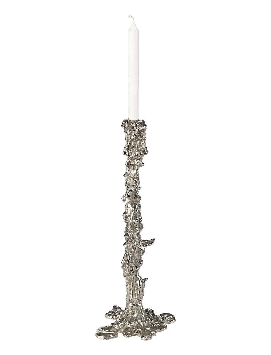 POLSPOTTEN - Drip candle holder XXL - kerzenständer - silver - 1