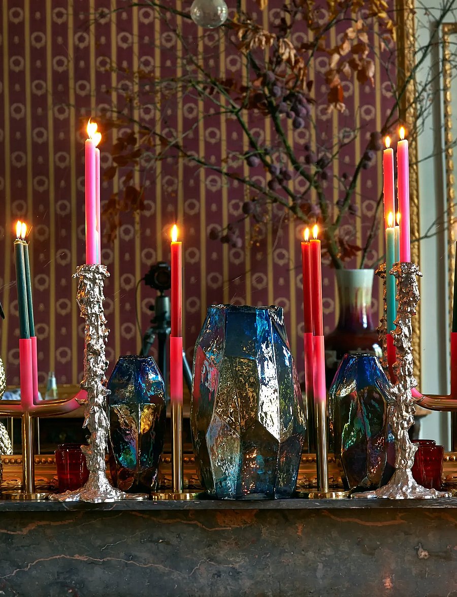 POLSPOTTEN - Drip candle holder XXL - kerzenständer - silver - 5