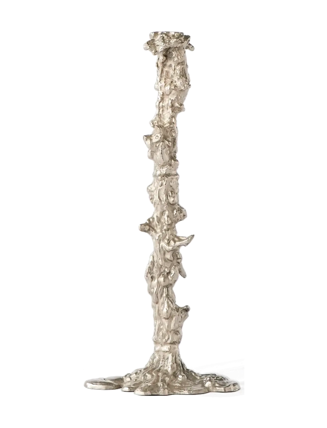 POLSPOTTEN - Drip candle holder XXL - silver - 2