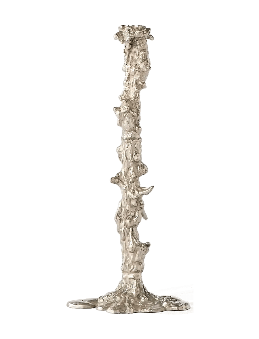 POLSPOTTEN - Drip candle holder XXL - kerzenständer - silver - 2