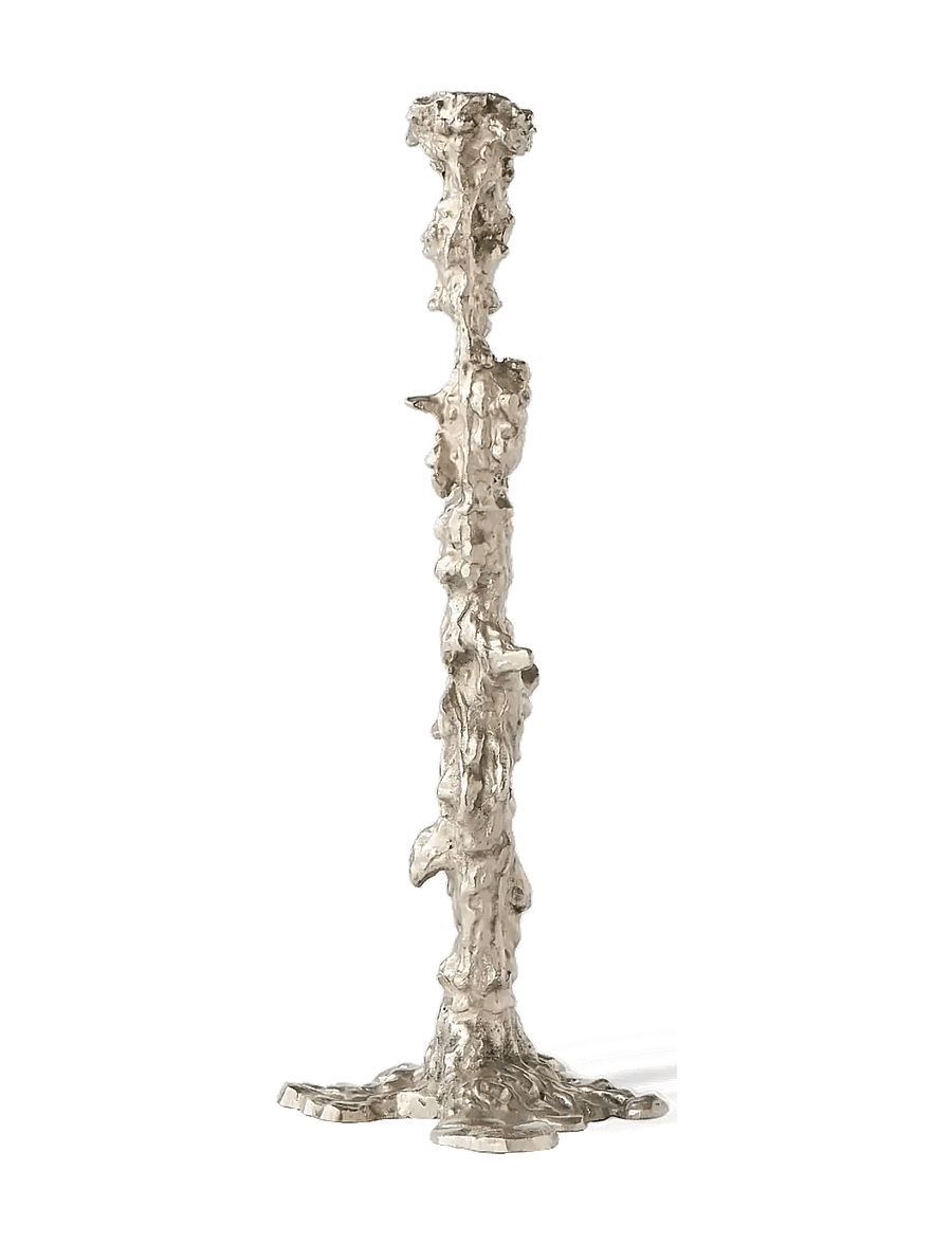 POLSPOTTEN - Drip candle holder XXL - kerzenständer - silver - 3