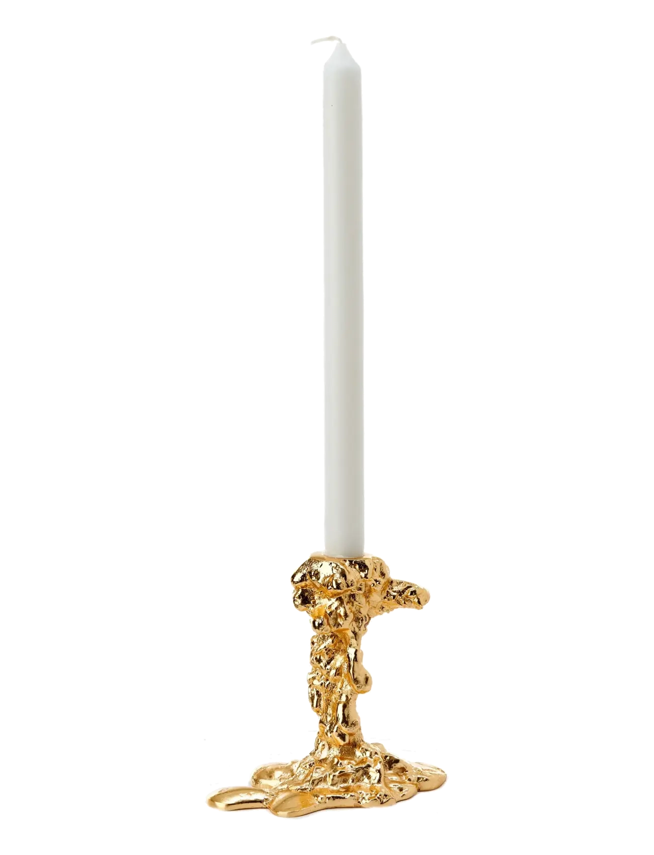 POLSPOTTEN - Drip candle holder gold S - gold - 2