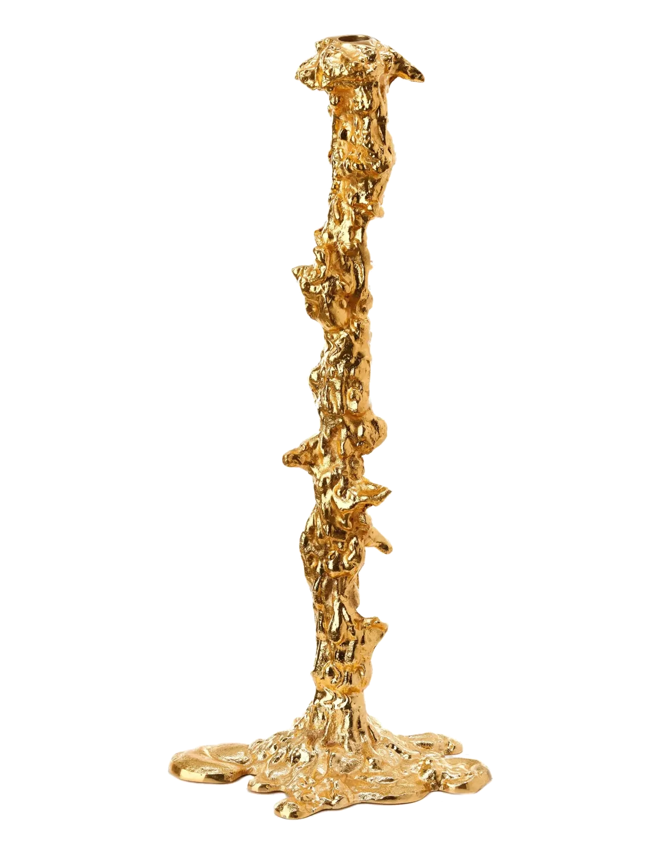 POLSPOTTEN Drip Candle Holder, Lysestage, Guld, Str: L20X W22X H50CM