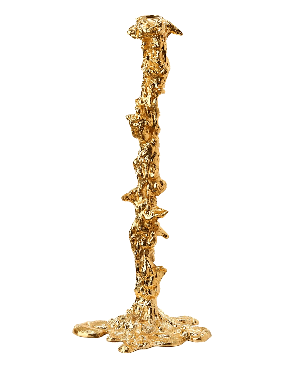 POLSPOTTEN - Drip candle holder - gold - 1