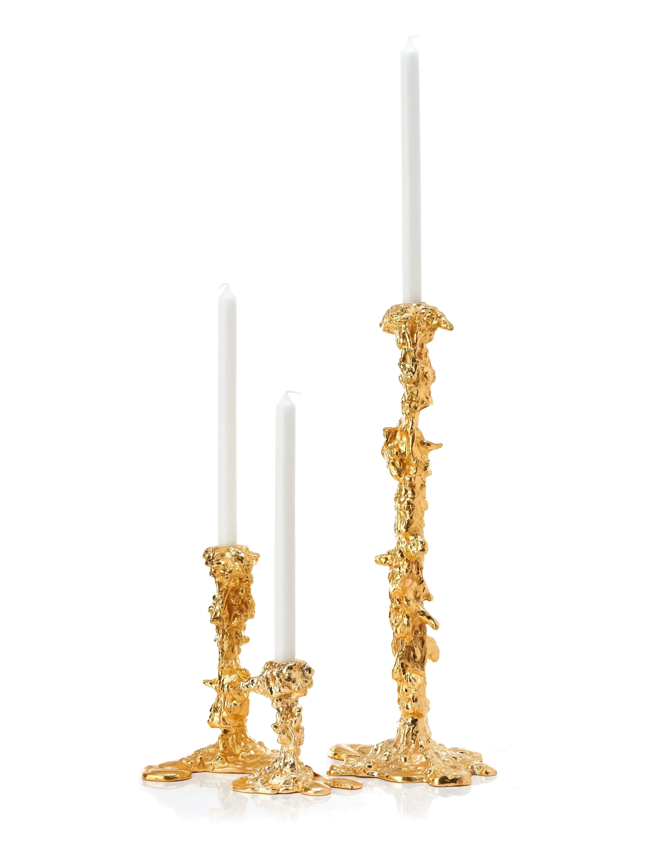 POLSPOTTEN - Drip candle holder  - gold - 3