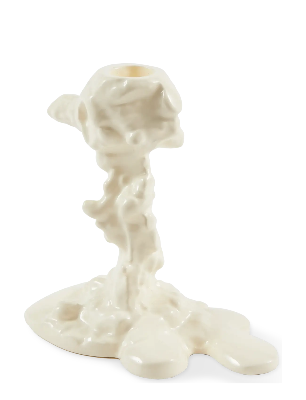POLSPOTTEN drip candle holder white S - POLSPOTTEN - WHITE / white
