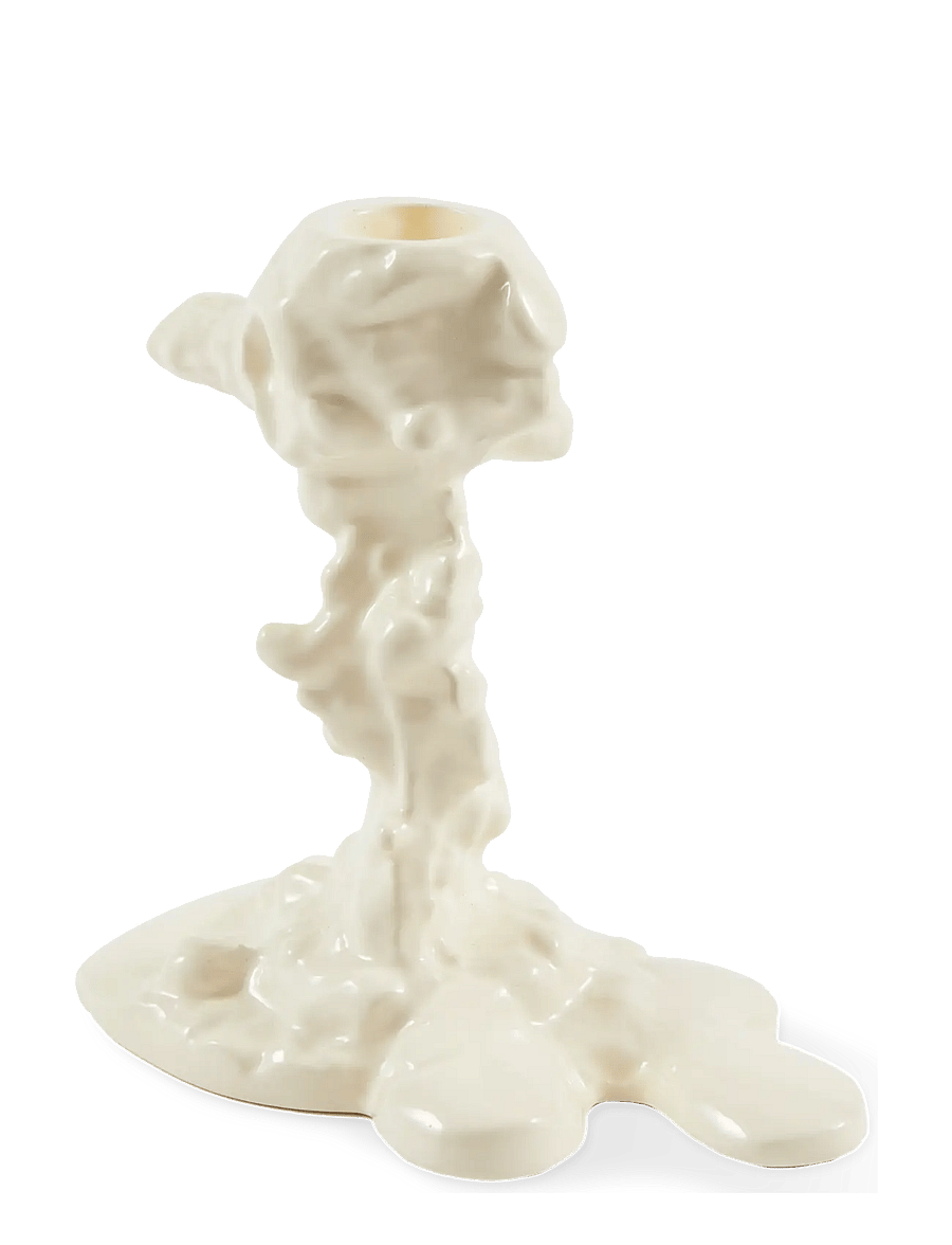 POLSPOTTEN - drip candle holder white S - white - 1