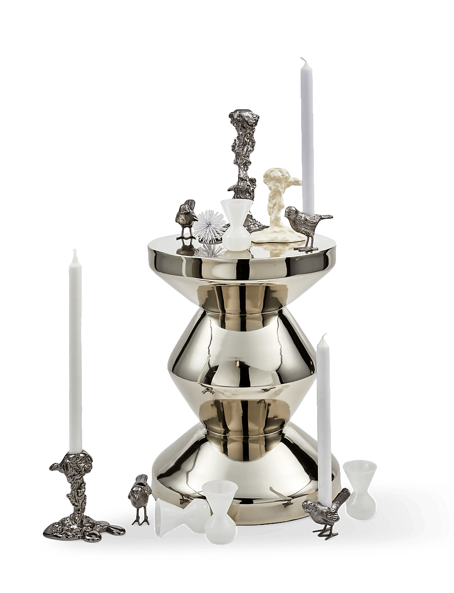 POLSPOTTEN - drip candle holder white S - white - 0