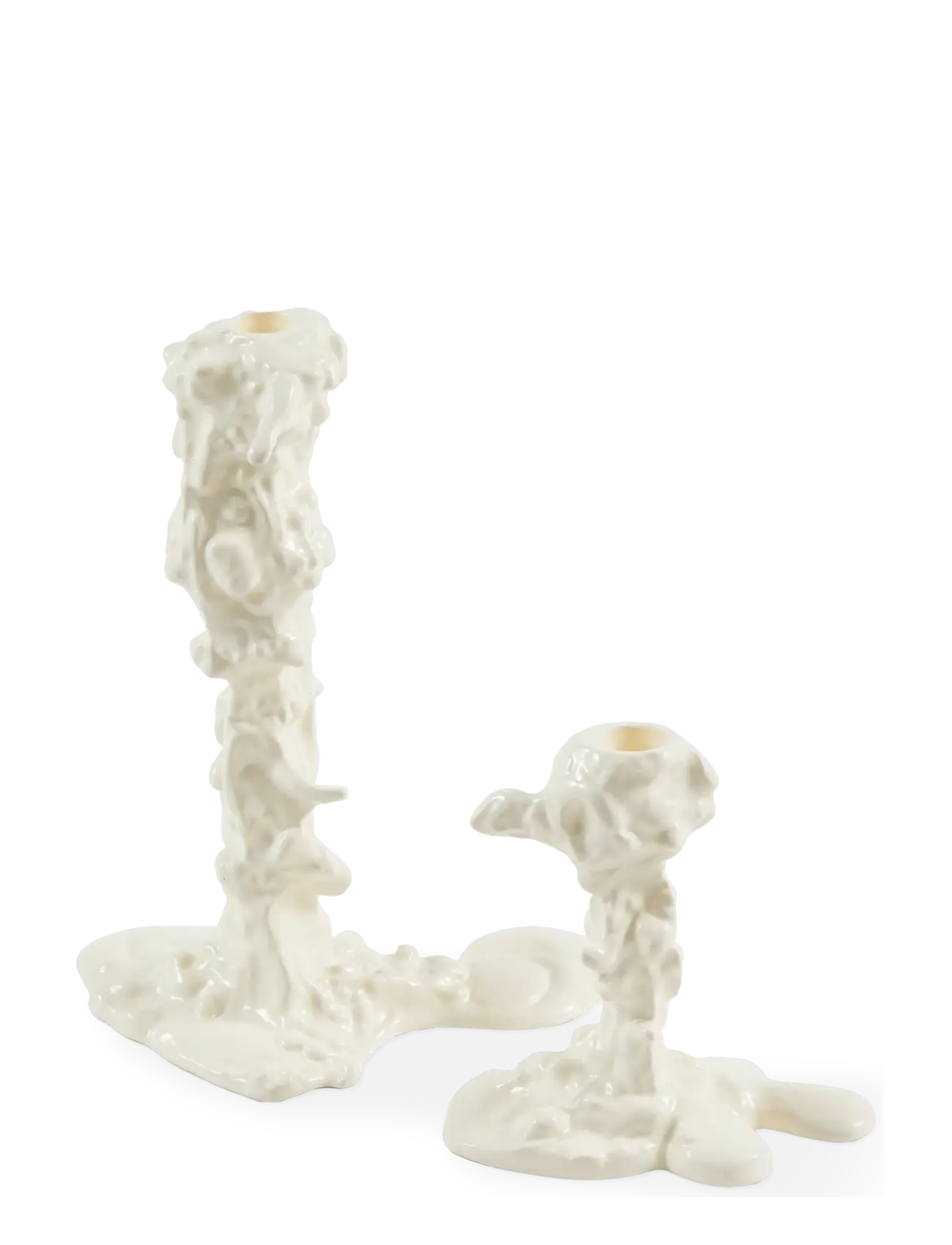 POLSPOTTEN - drip candle holder white S - white - 2