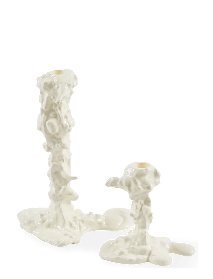 POLSPOTTEN - drip candle holder white S - white - 2