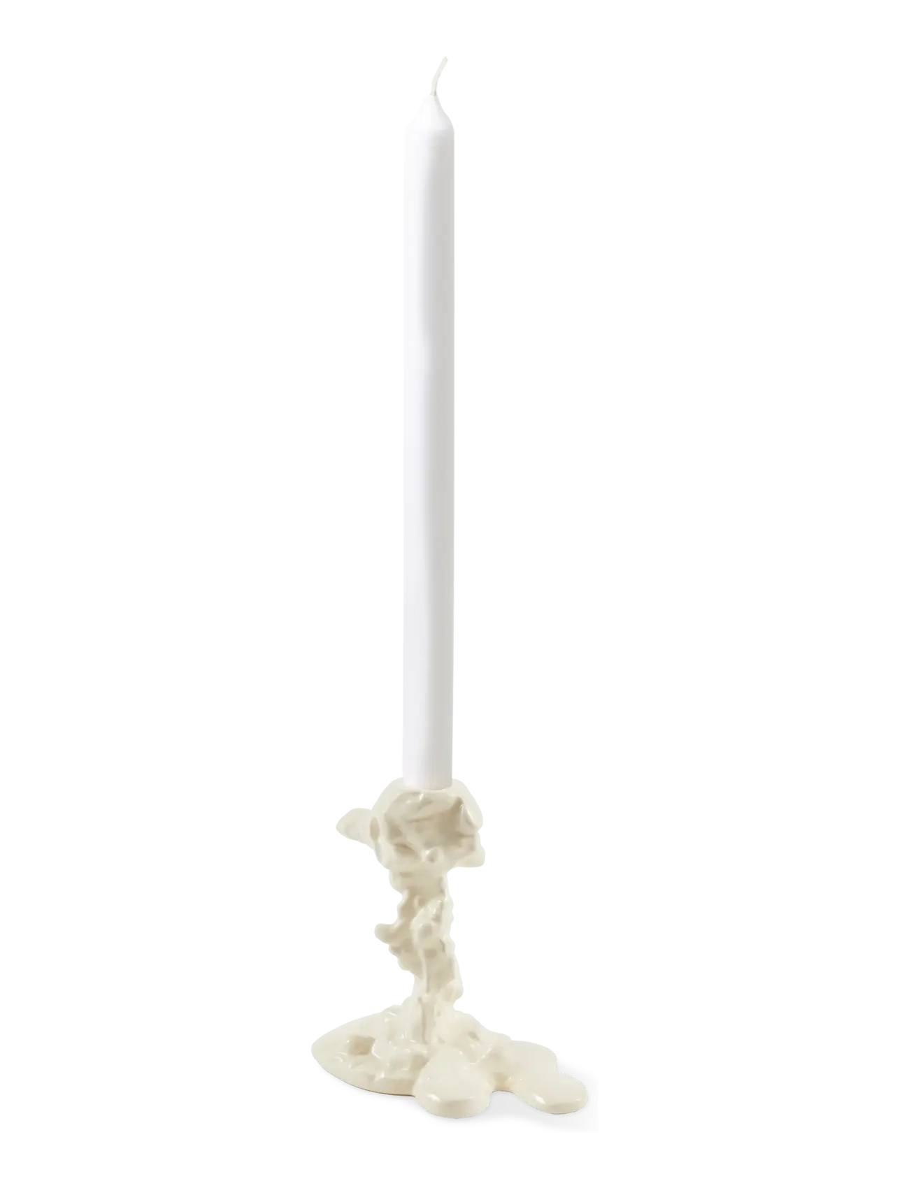 POLSPOTTEN - drip candle holder white S - white - 3