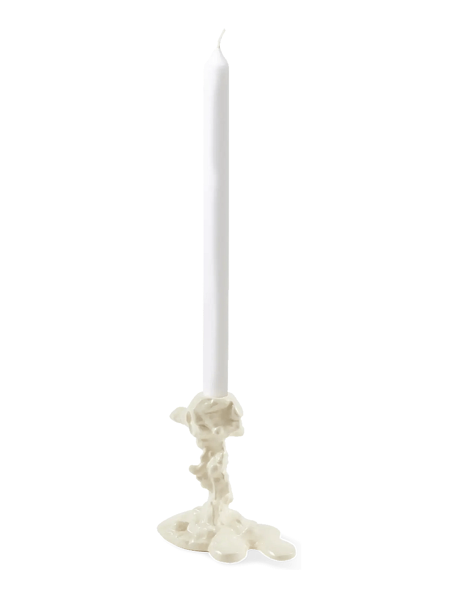 POLSPOTTEN - drip candle holder white S - white - 3