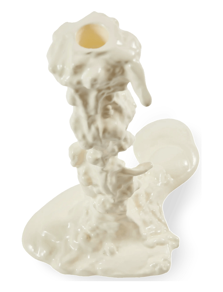 POLSPOTTEN - Drip candle holder - white - 4
