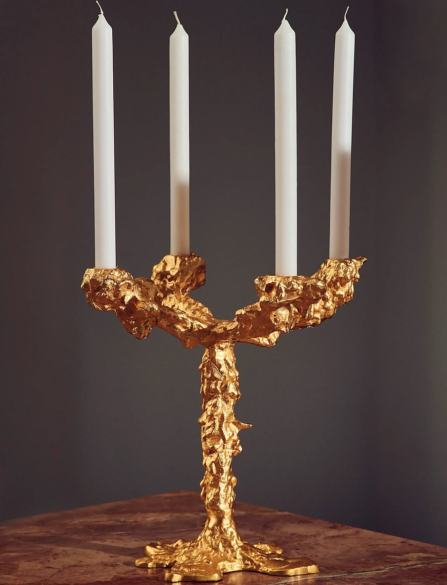 POLSPOTTEN - drip candle holder 4-arms gold - kerzenständer - gold - 0