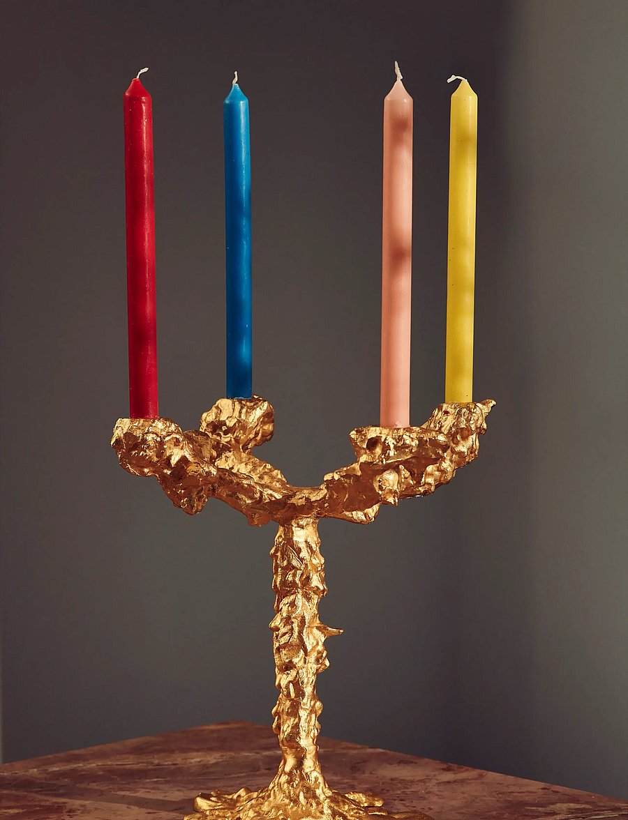 POLSPOTTEN - drip candle holder 4-arms gold - kerzenständer - gold - 4