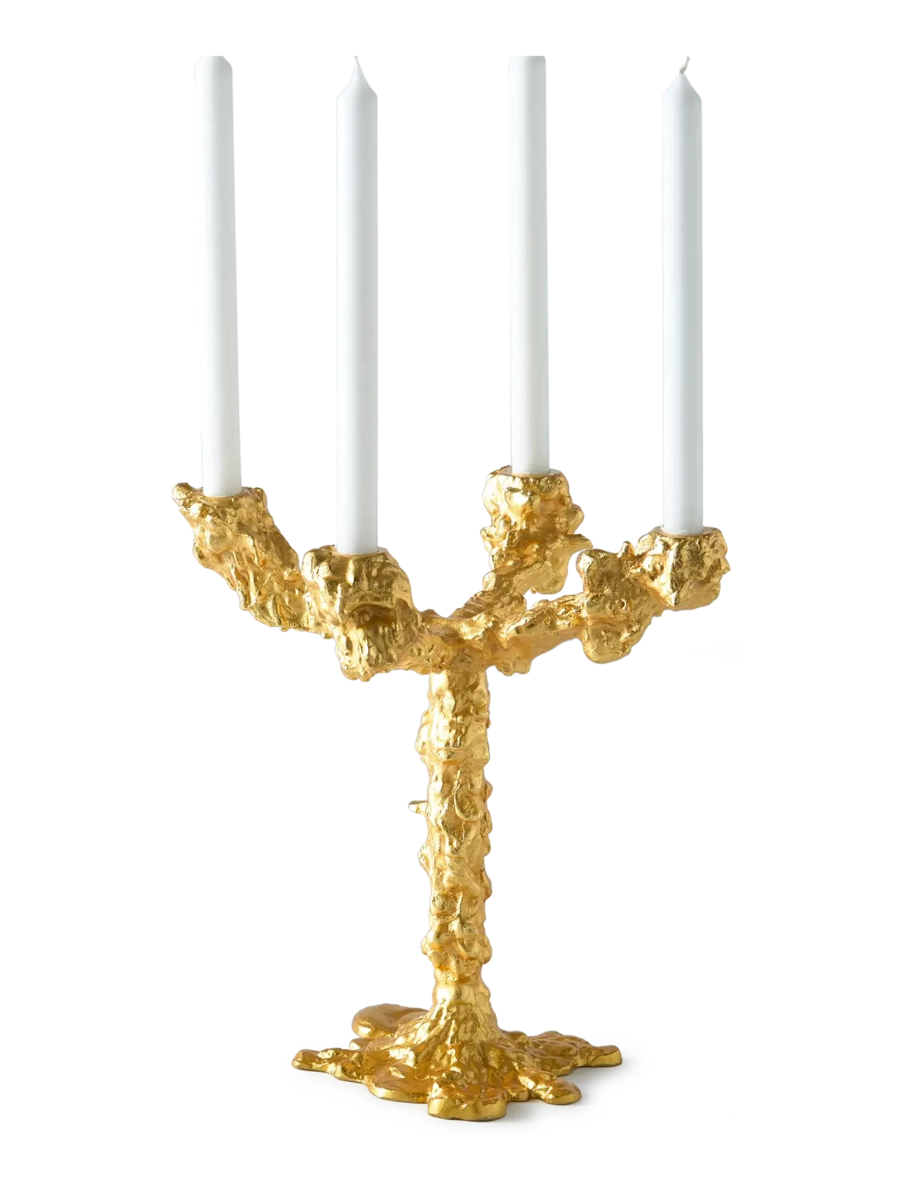 POLSPOTTEN - drip candle holder 4-arms gold - gold - 3