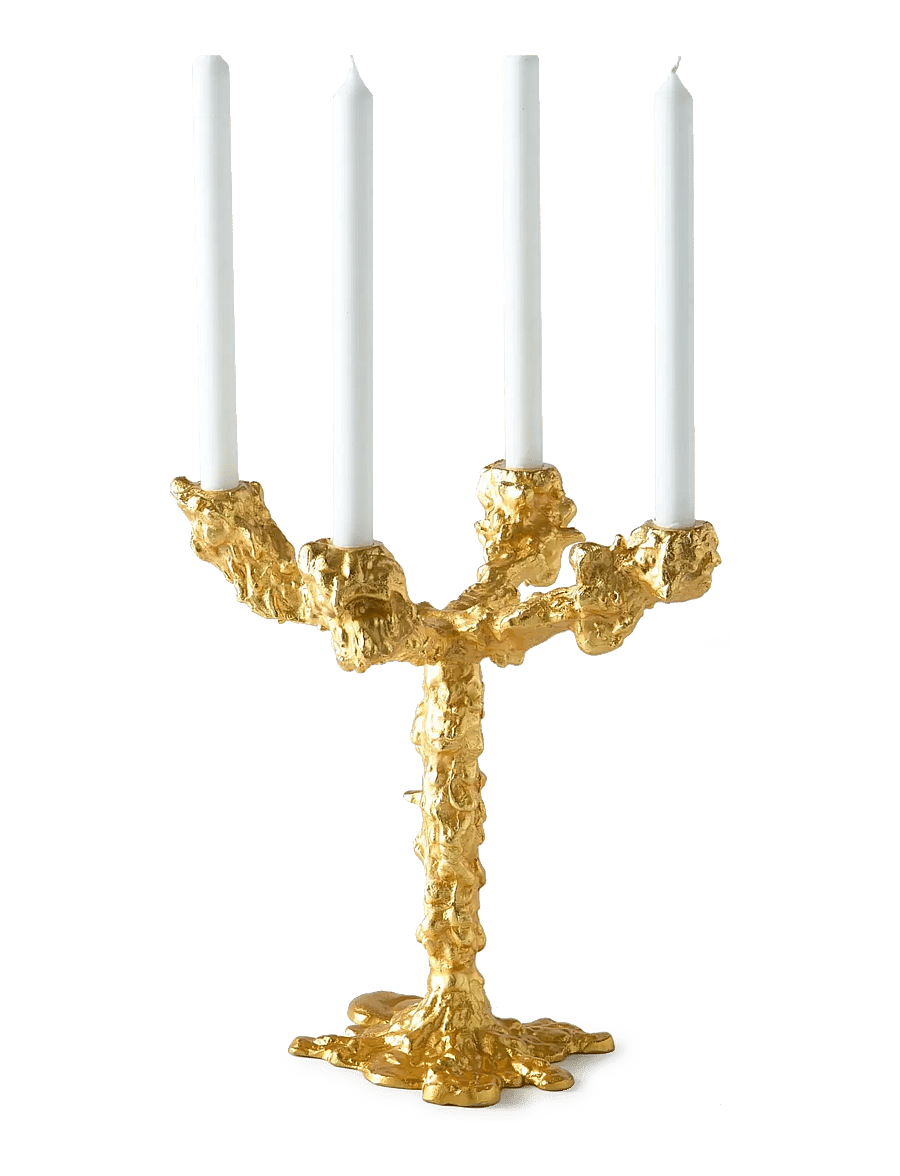 POLSPOTTEN - drip candle holder 4-arms gold - kerzenständer - gold - 3