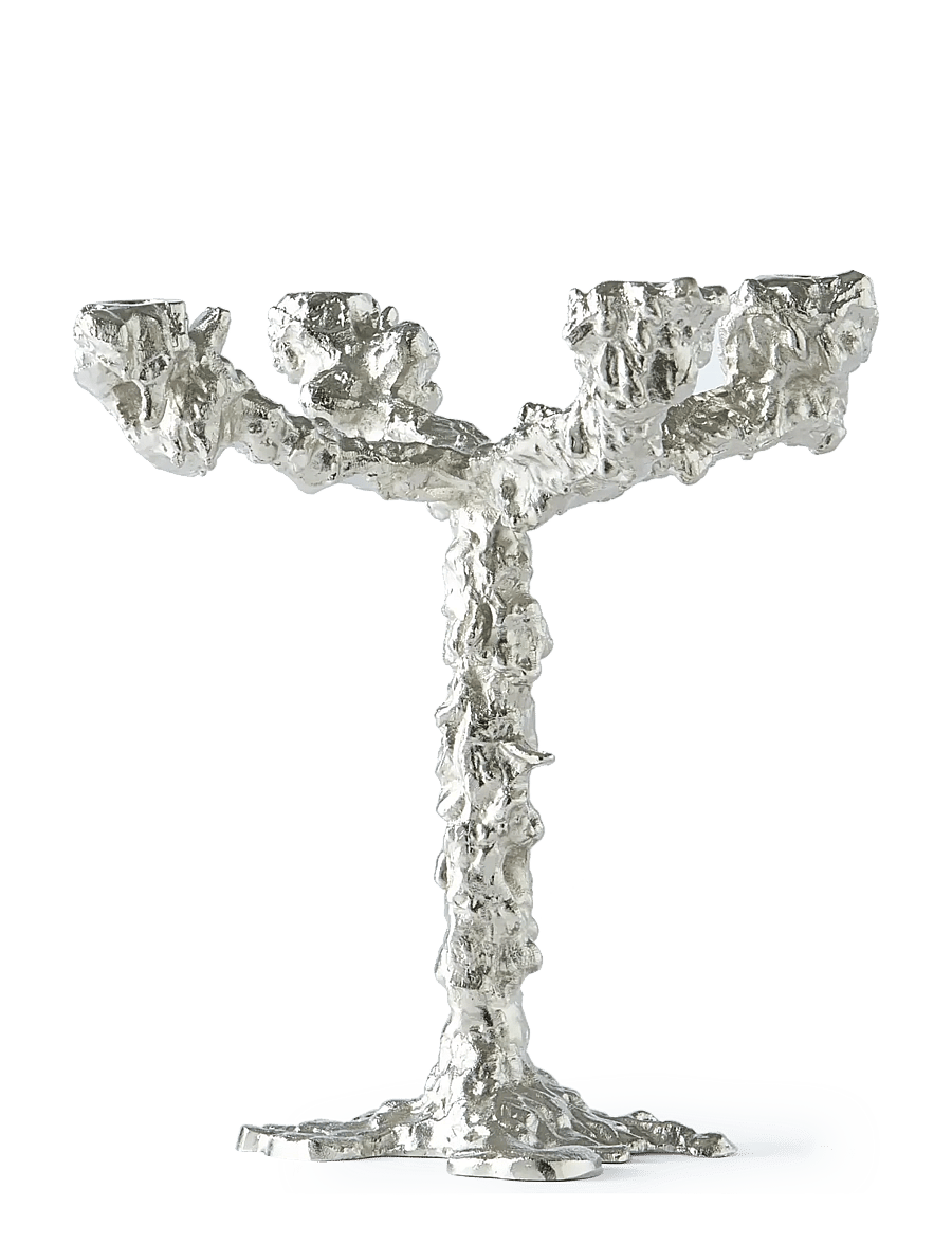 POLSPOTTEN - drip candle holder 4-arms - silver - 2