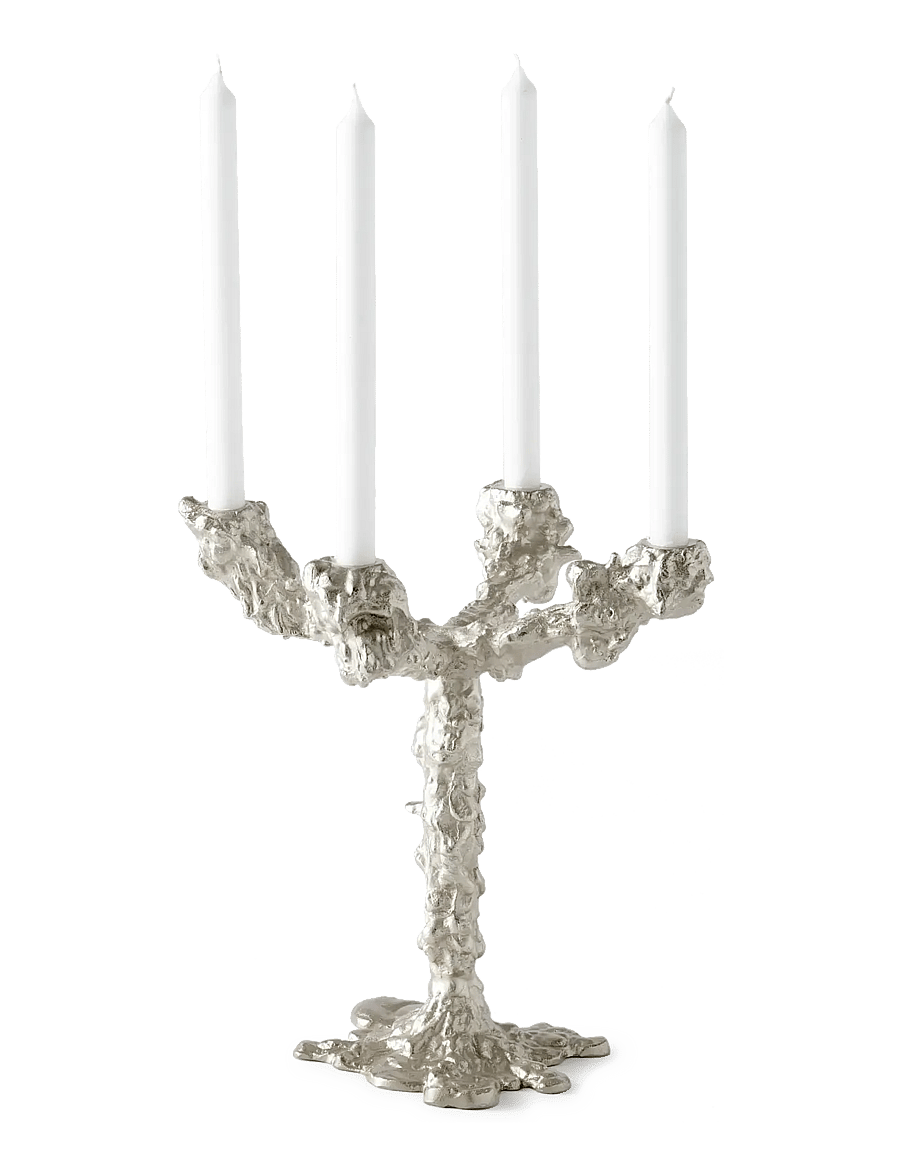 POLSPOTTEN - drip candle holder 4-arms - silver - 3