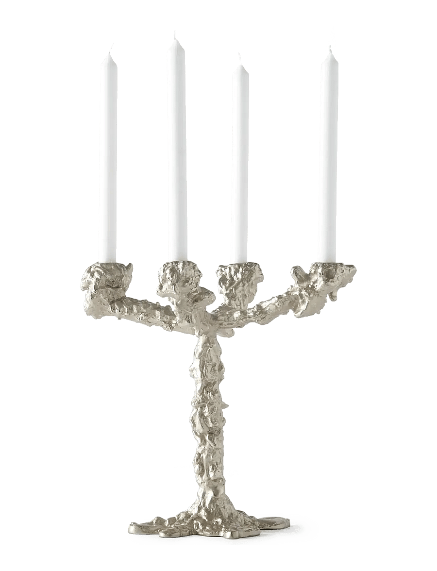 POLSPOTTEN - drip candle holder 4-arms - silver - 4