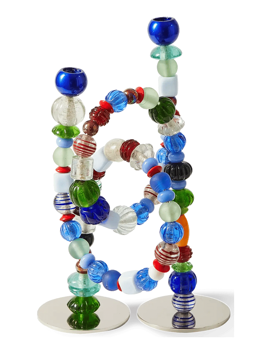 POLSPOTTEN - candle holder beads multi-color - multi-colour - 1