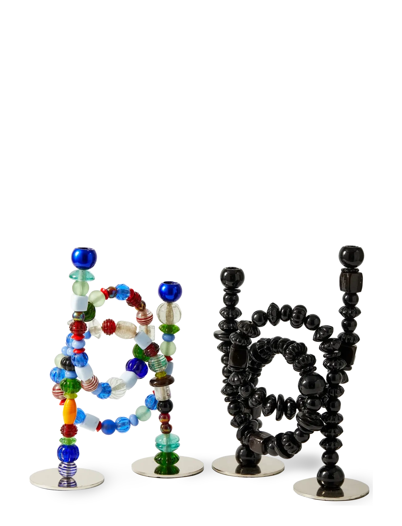 POLSPOTTEN - candle holder beads multi-color - multi-colour - 2