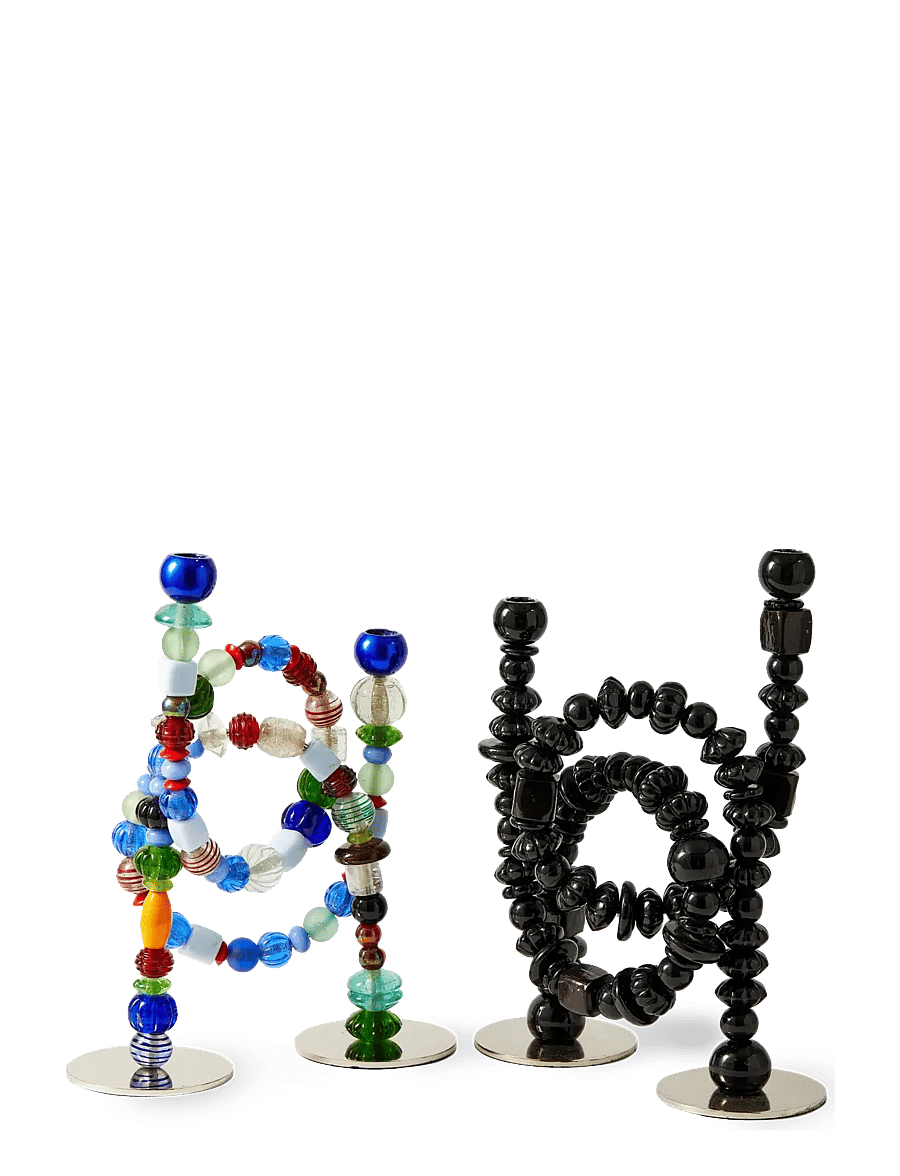 POLSPOTTEN - candle holder beads multi-color - multi-colour - 2
