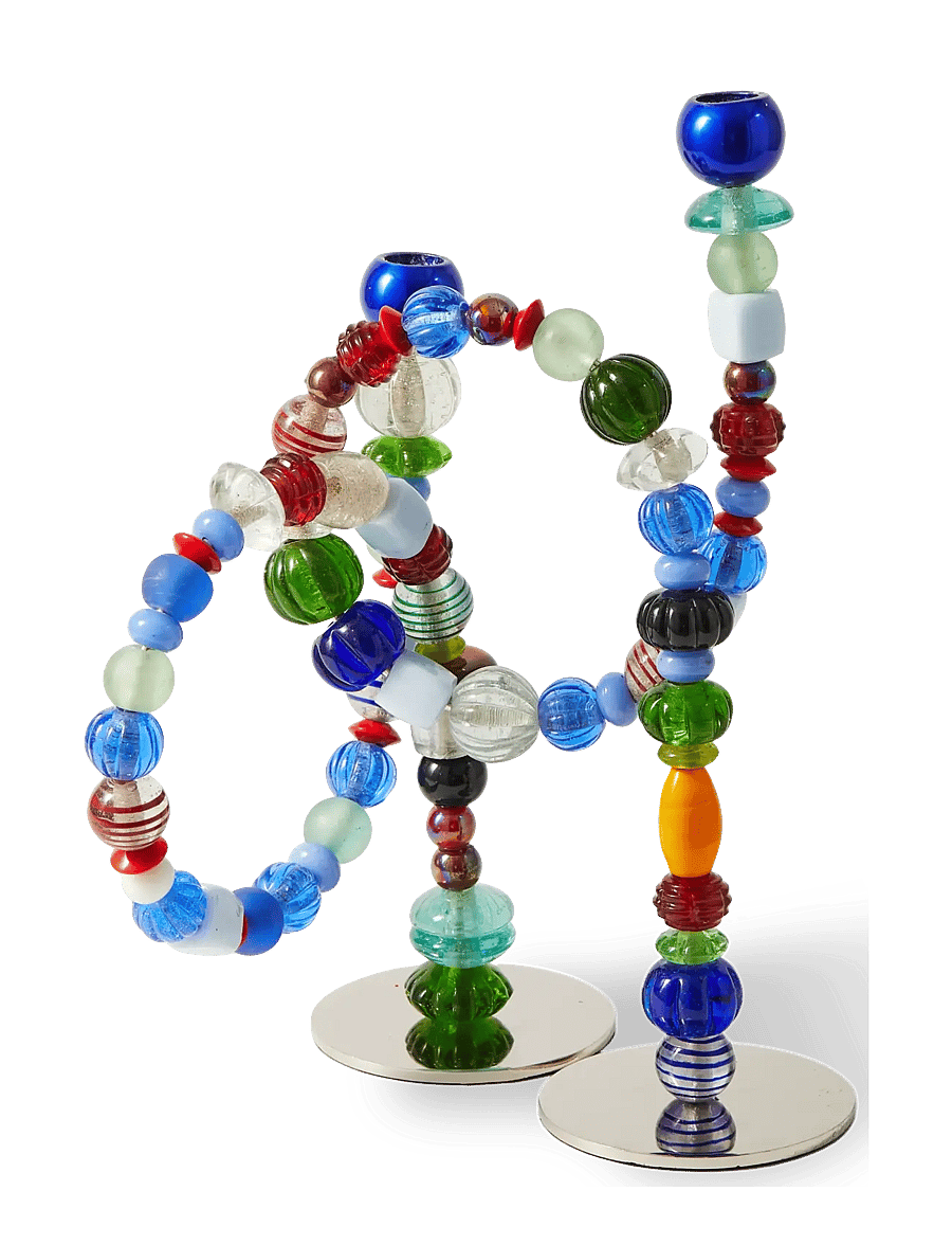 POLSPOTTEN - candle holder beads multi-color - multi-colour - 3