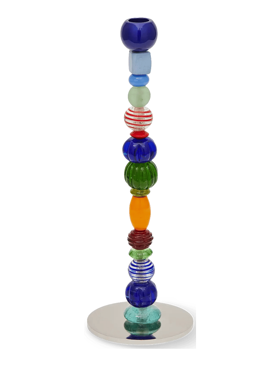 POLSPOTTEN - candle holder beads multi-color S - multi-colour - 1