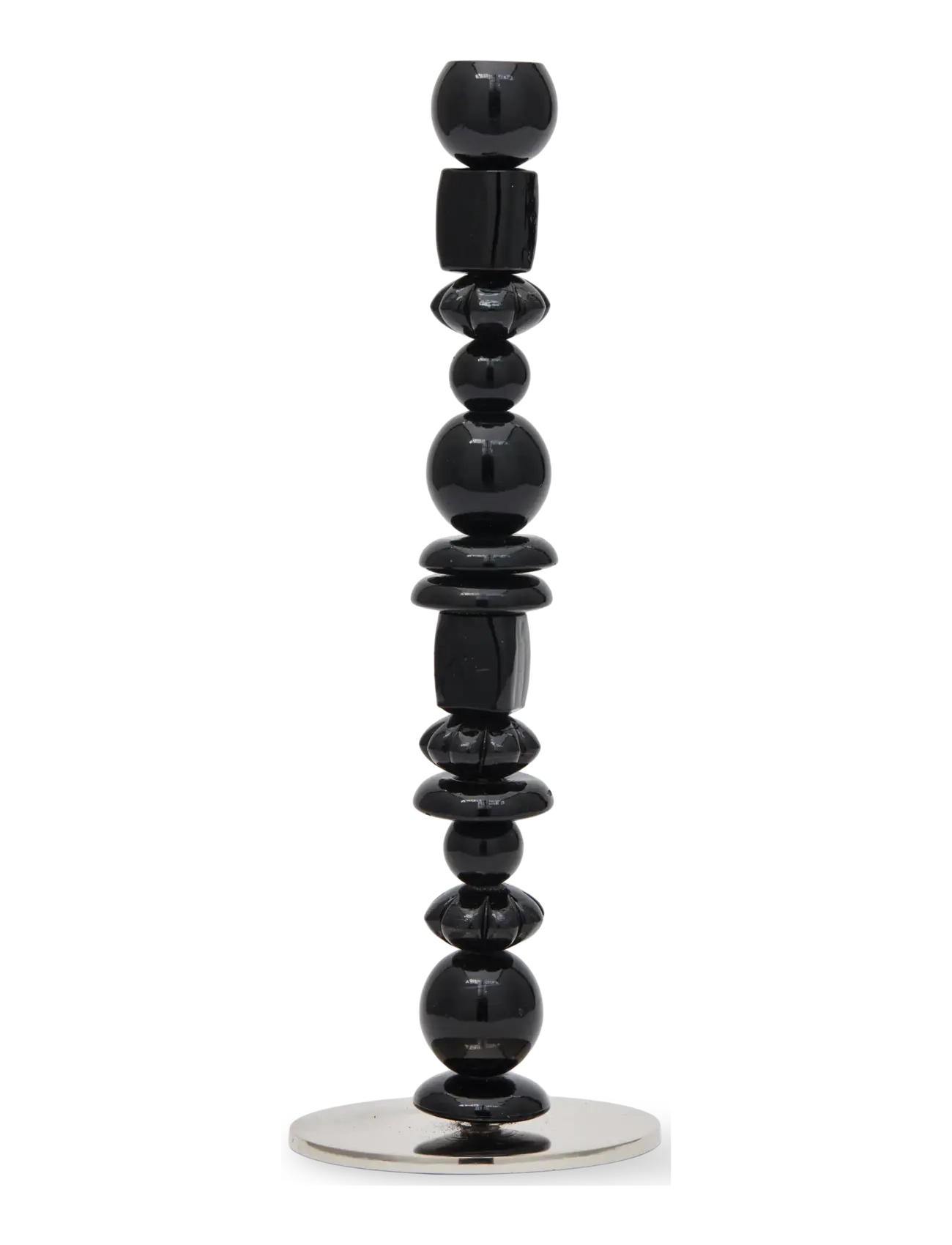 POLSPOTTEN - candle holder beads black S - black - 2