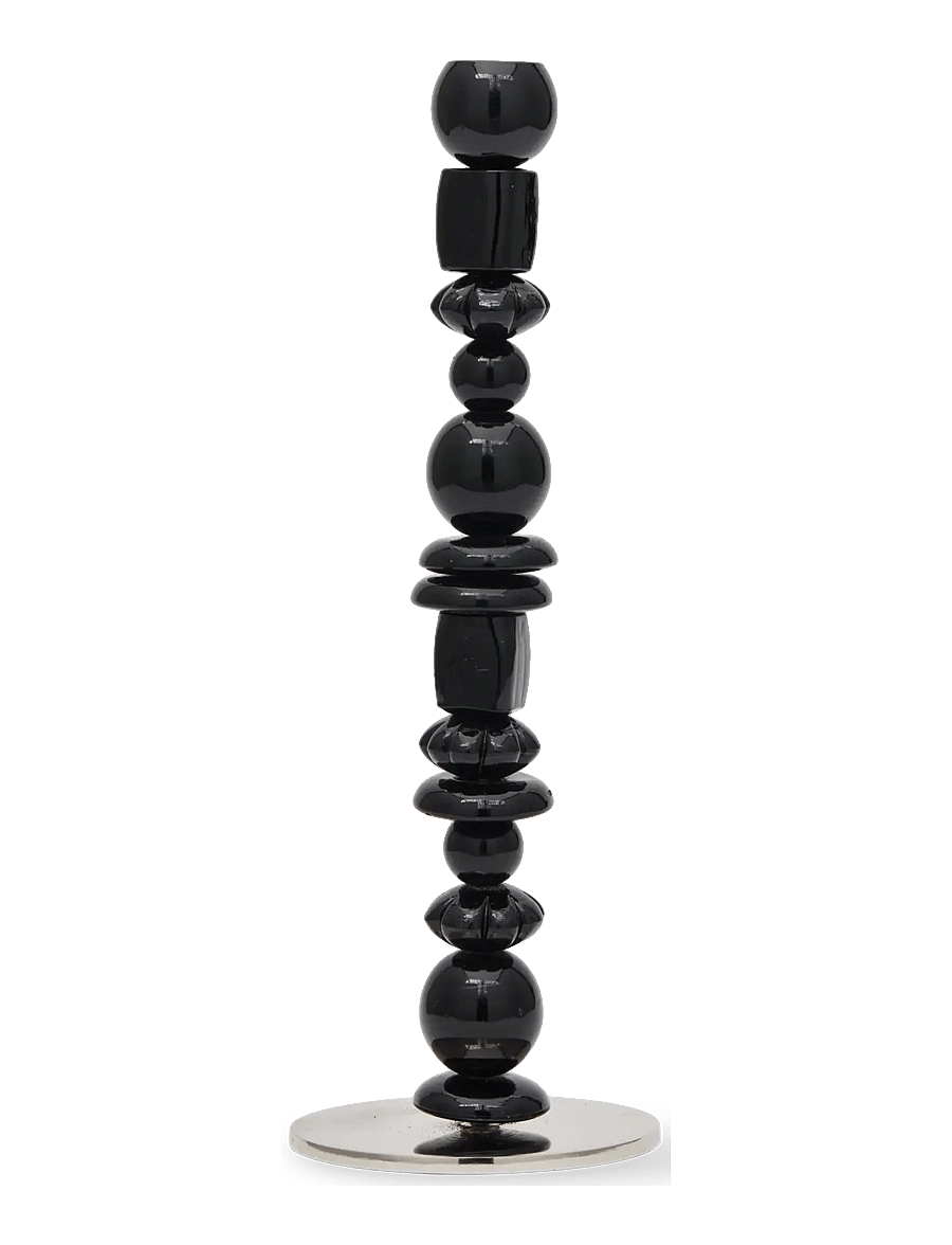 POLSPOTTEN - candle holder beads black S - black - 2
