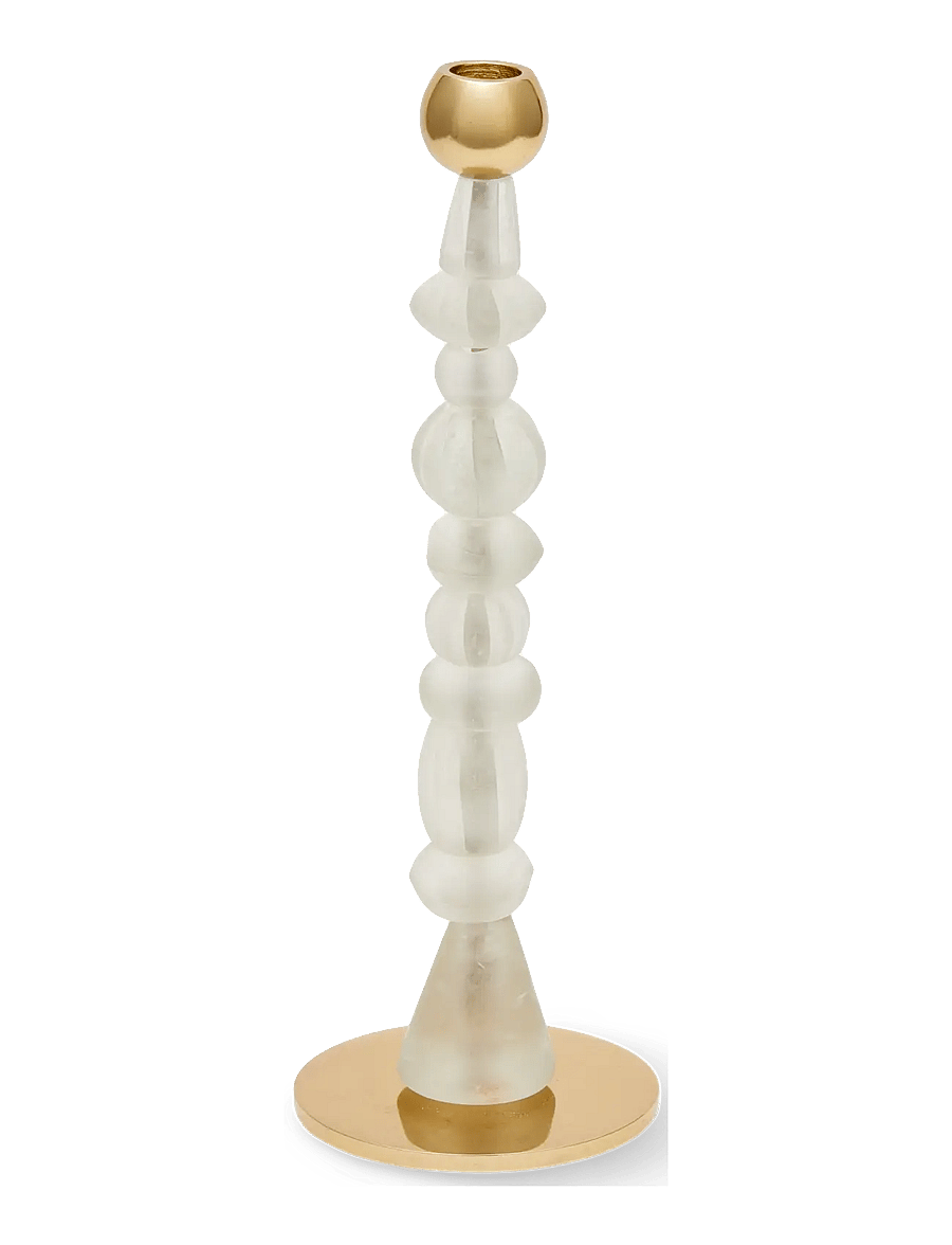 POLSPOTTEN - candle holder beads white S - white - 1
