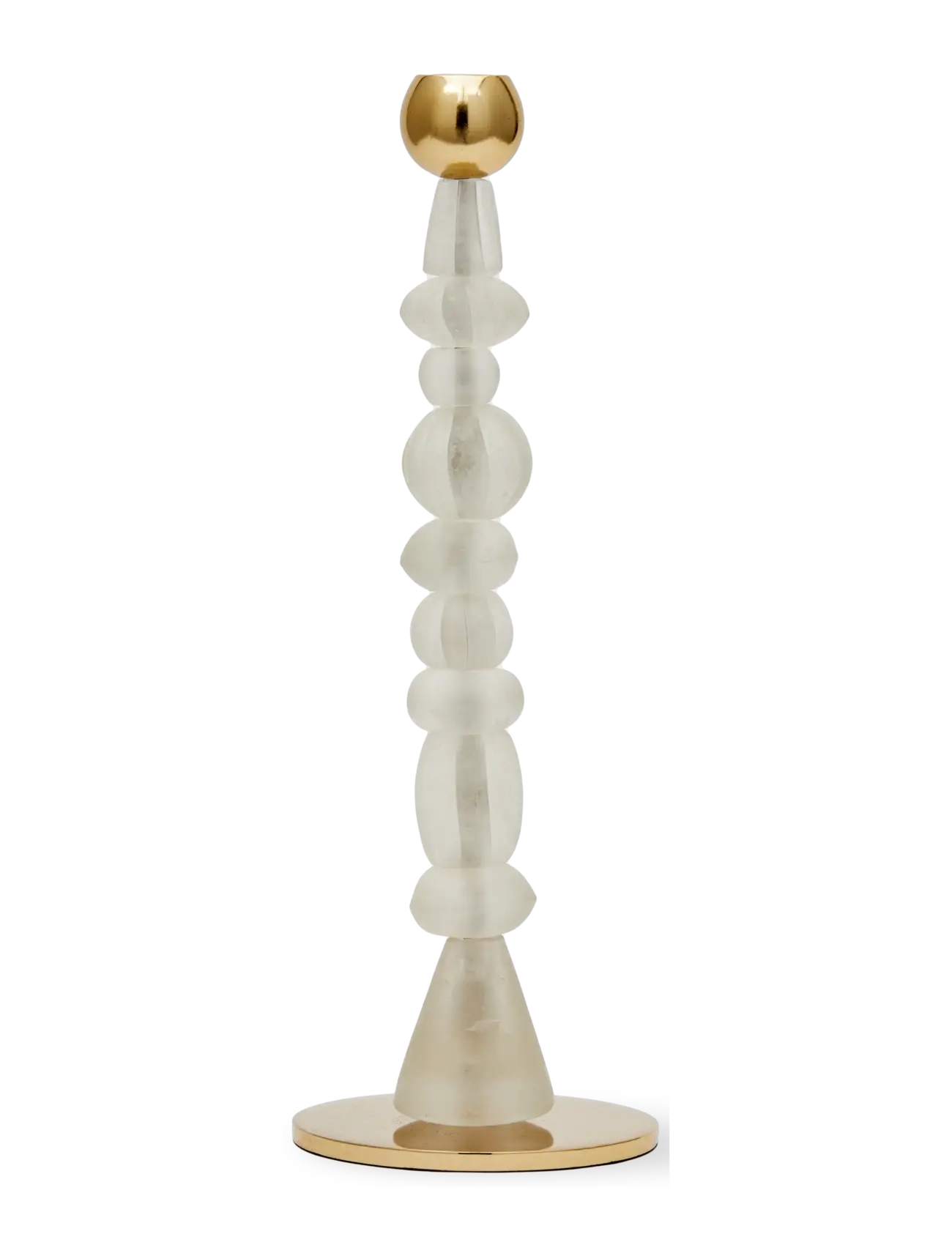 POLSPOTTEN - candle holder beads white S - white - 2