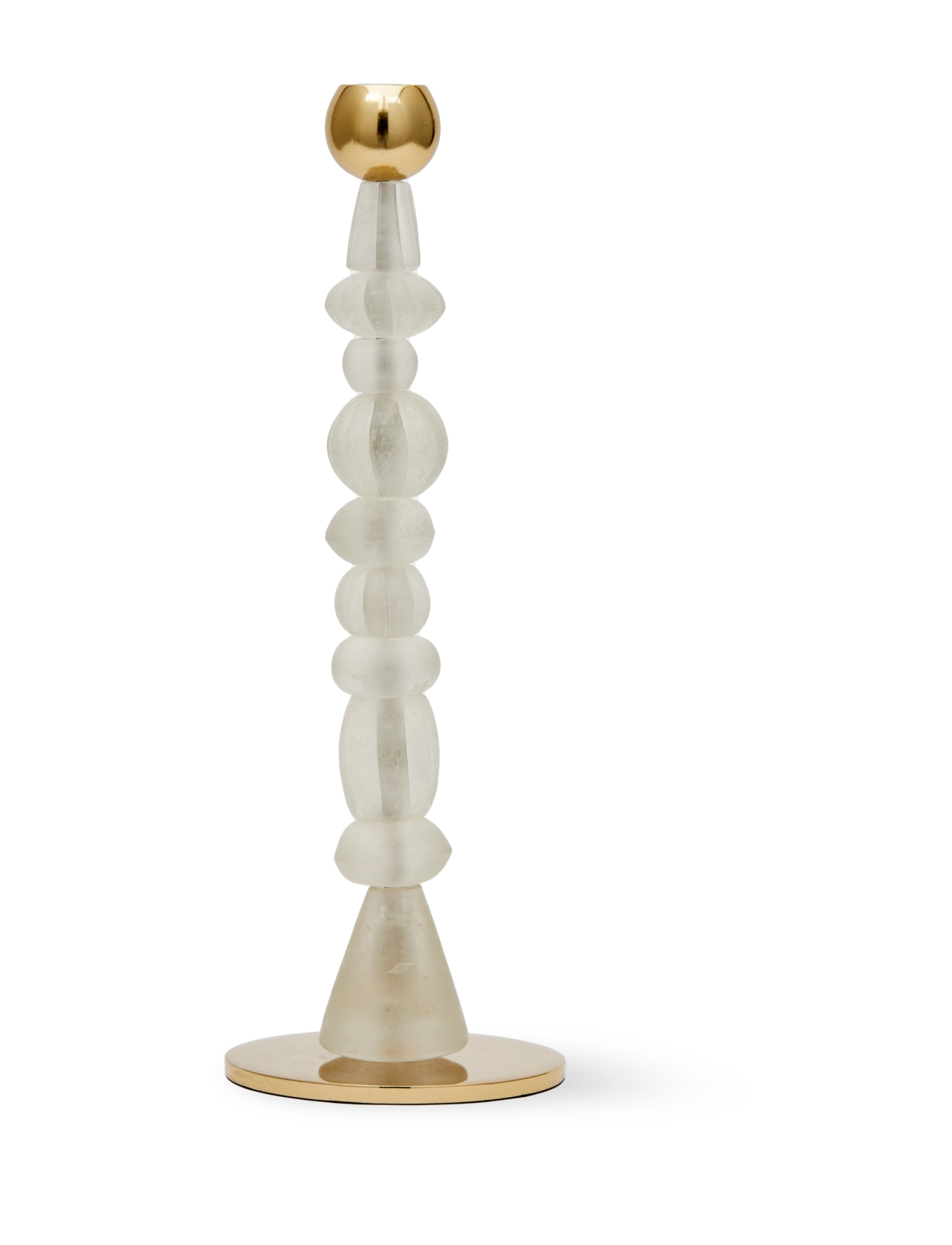 POLSPOTTEN - candle holder beads white S - kertastjakar - white - 2