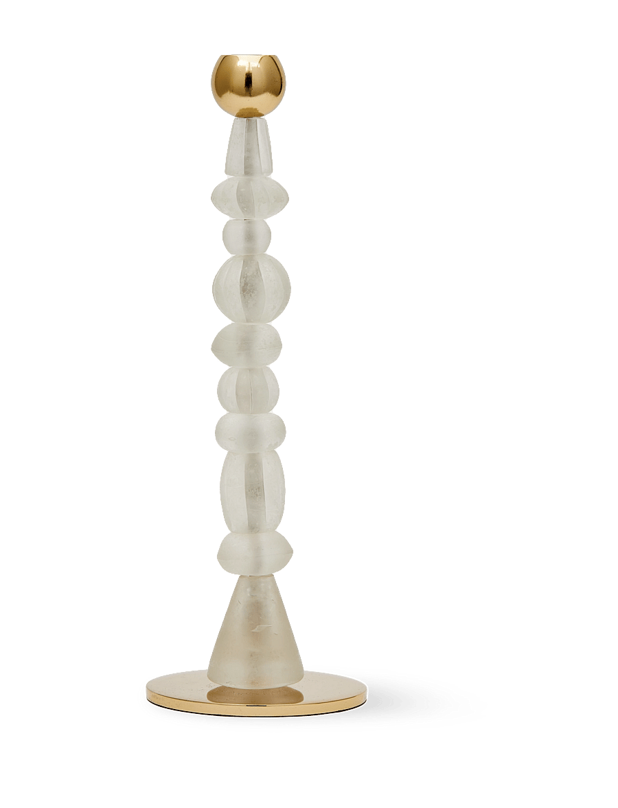 POLSPOTTEN - candle holder beads - kerzenständer - white - 2