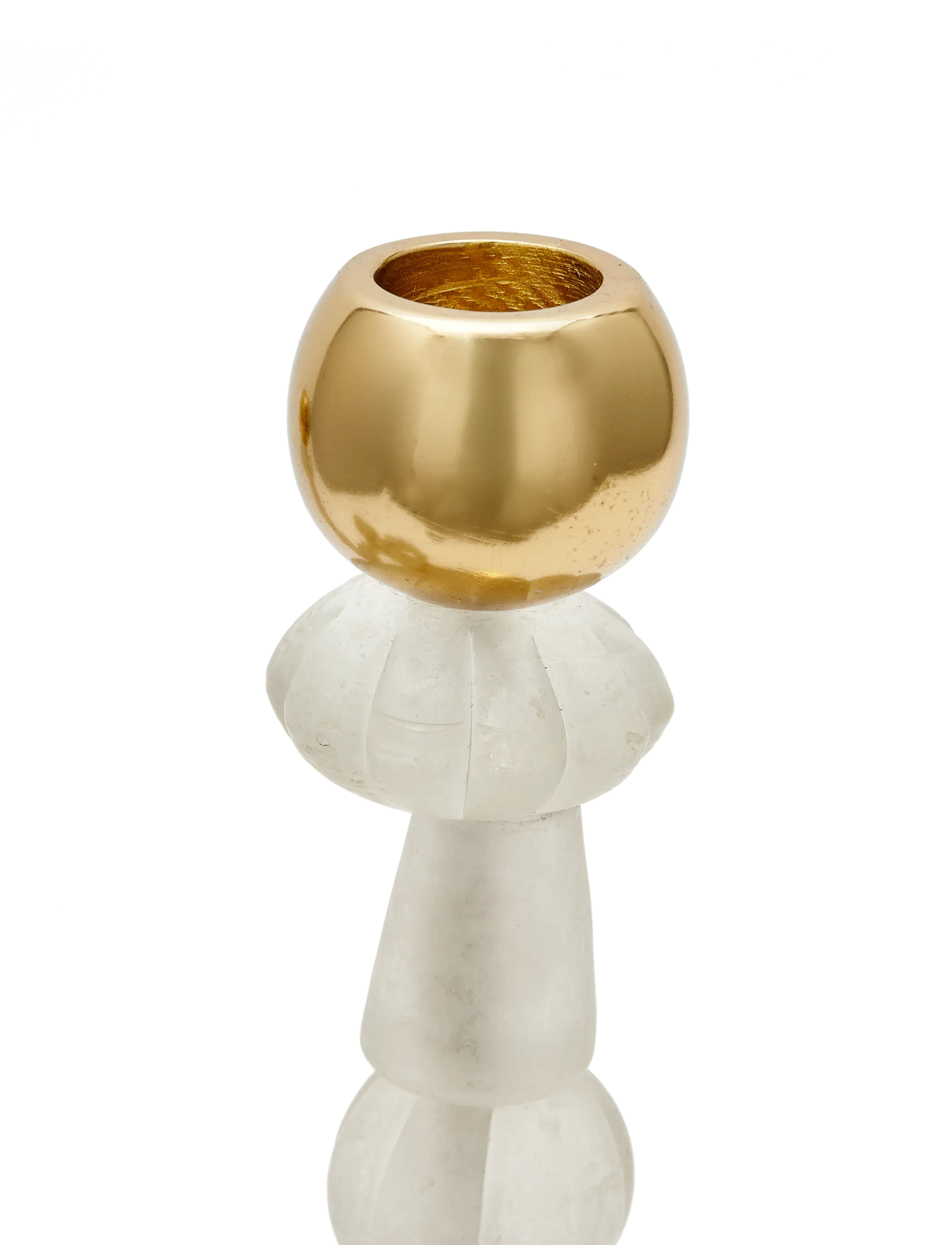 POLSPOTTEN - candle holder beads white S - white - 4