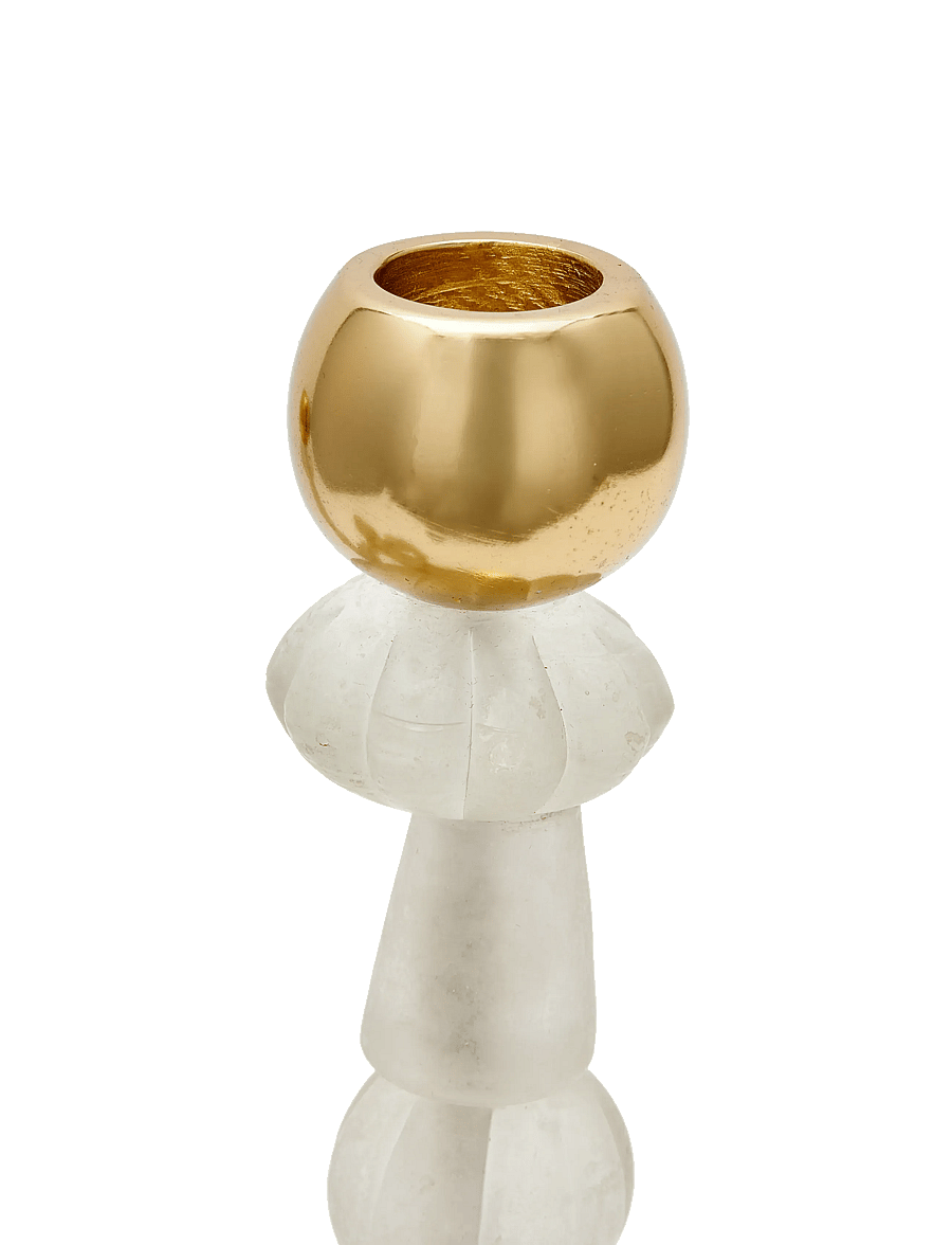 POLSPOTTEN - candle holder beads white S - white - 4