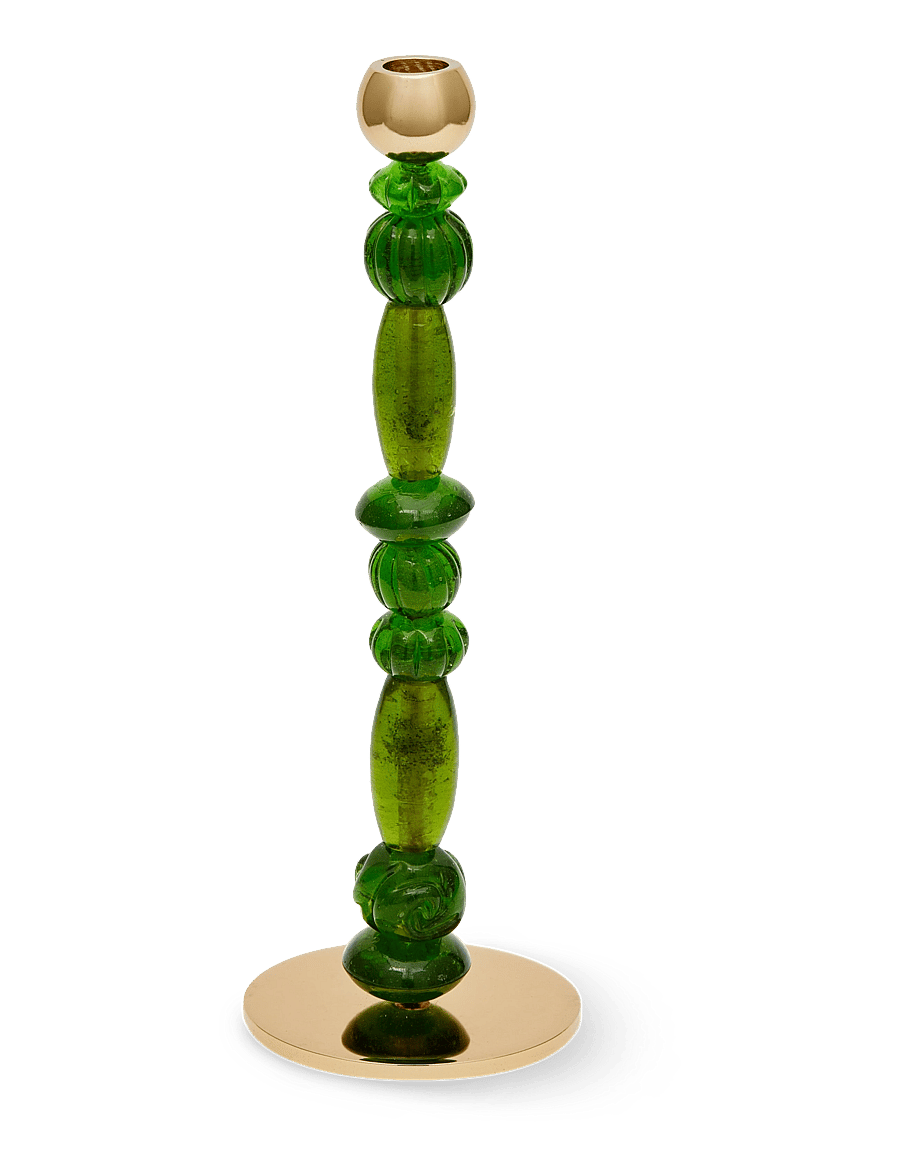 POLSPOTTEN - candle holder beads - kerzenständer - dark green - 1
