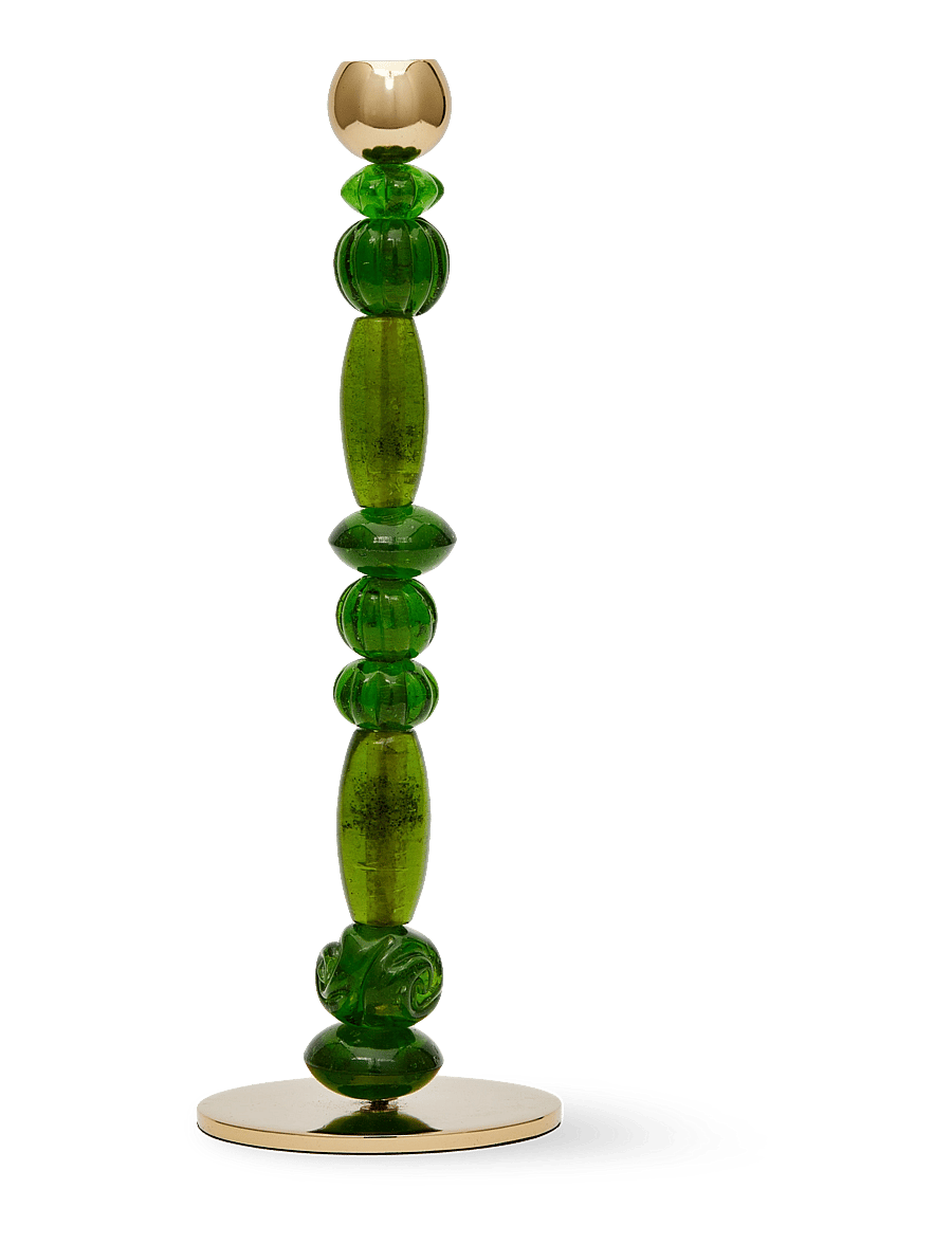 POLSPOTTEN - candle holder beads - kerzenständer - dark green - 2