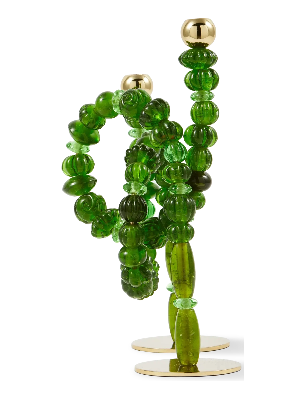 POLSPOTTEN - candle holder beads - kerzenständer - dark green - 2