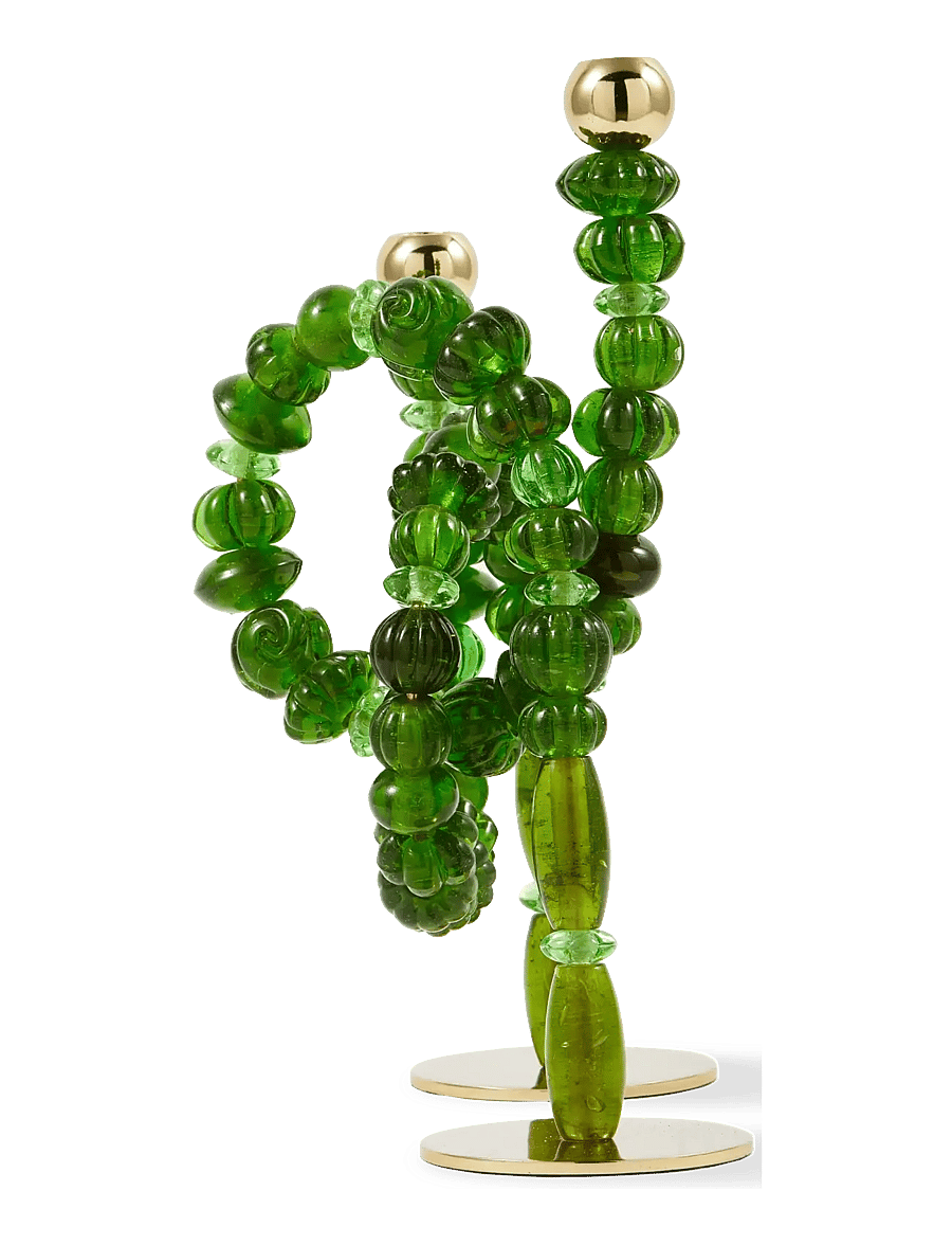 POLSPOTTEN - candle holder beads - kerzenständer - dark green - 2