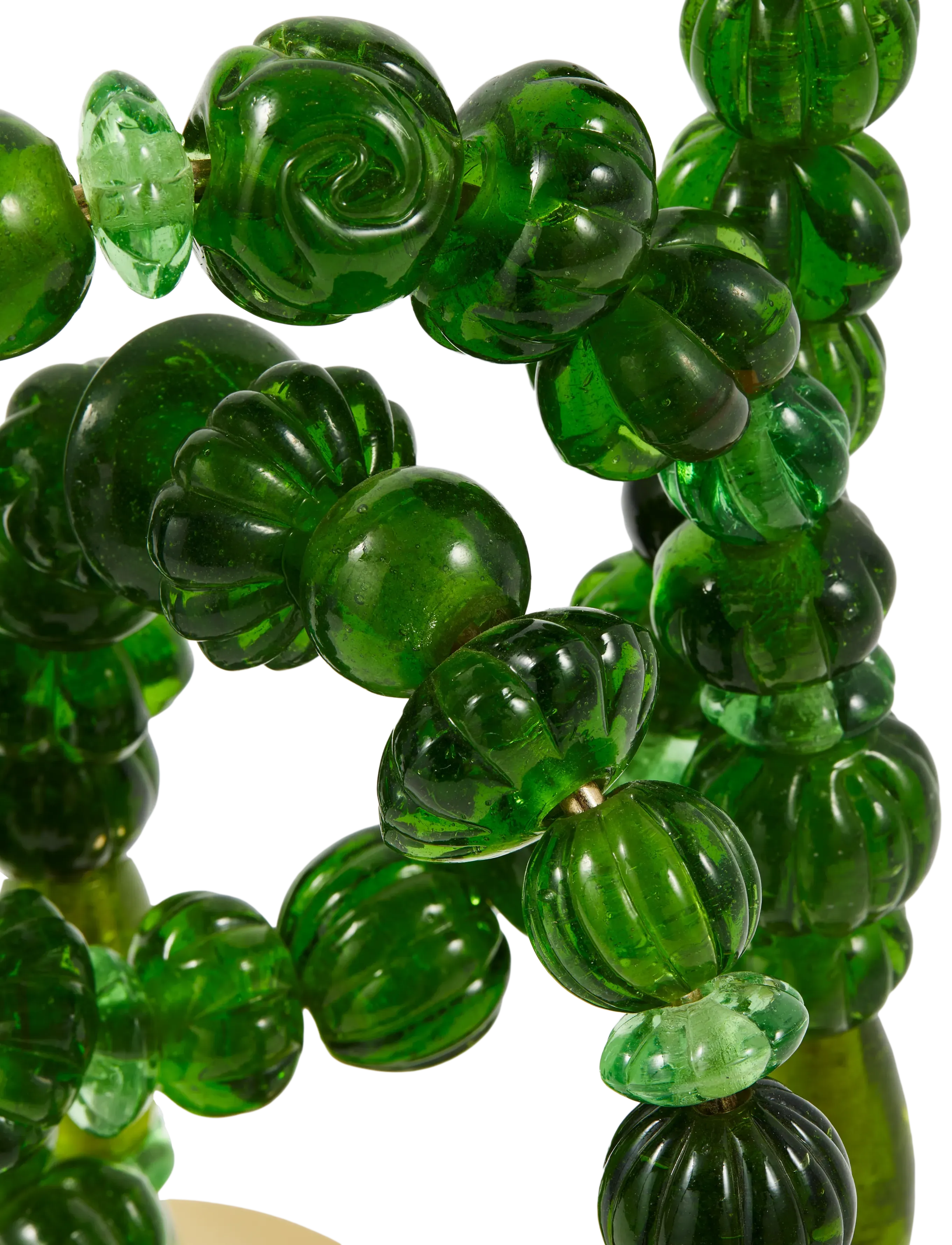 POLSPOTTEN - candle holder beads - kerzenständer - dark green - 4