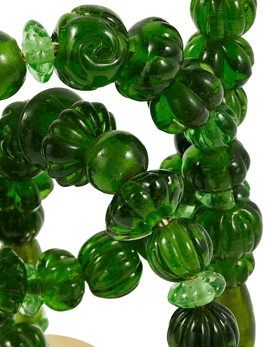 POLSPOTTEN - candle holder beads - kerzenständer - dark green - 4