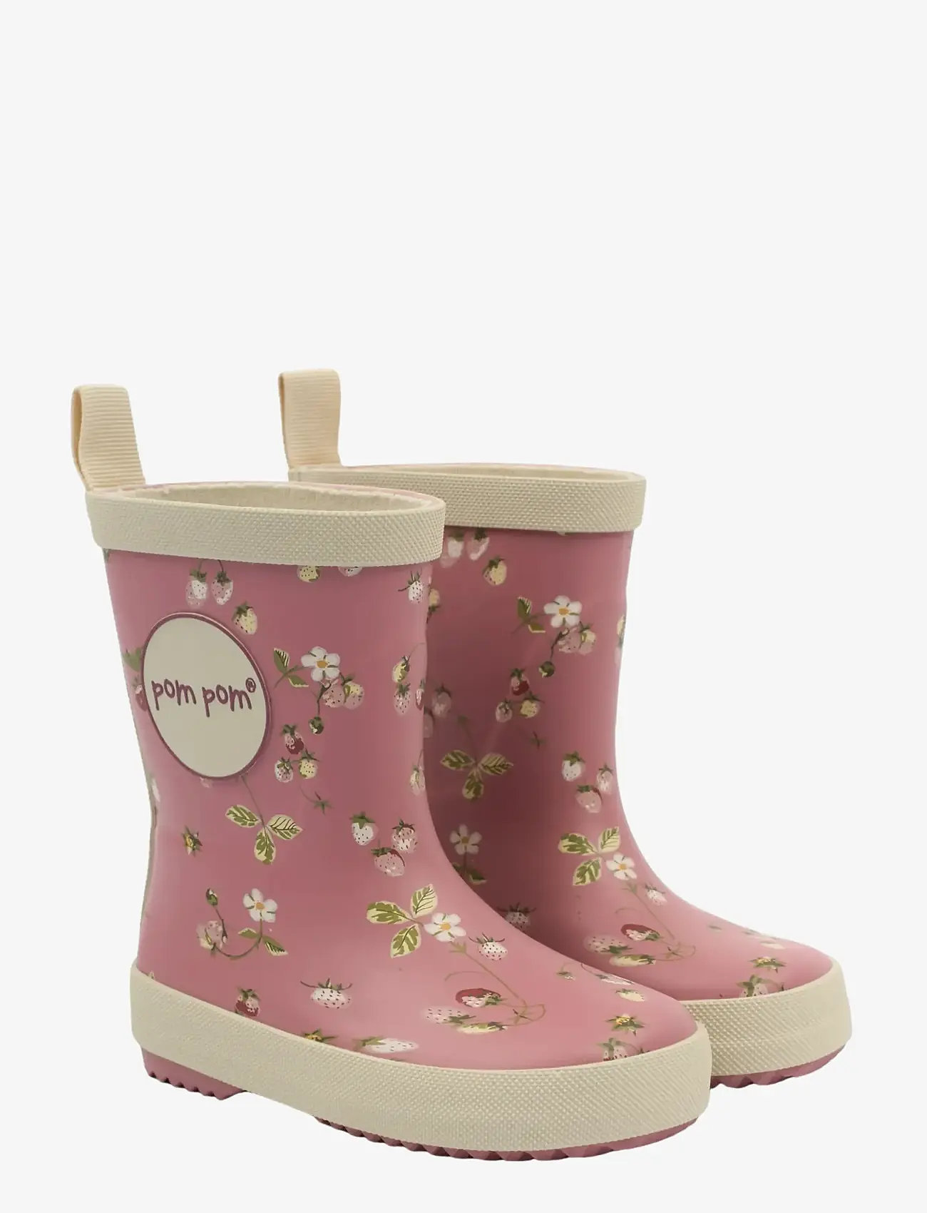 Pom Pom - PMBliss Gumboots AOP - unlined rubberboots - dusty rose strawberry aop - 1