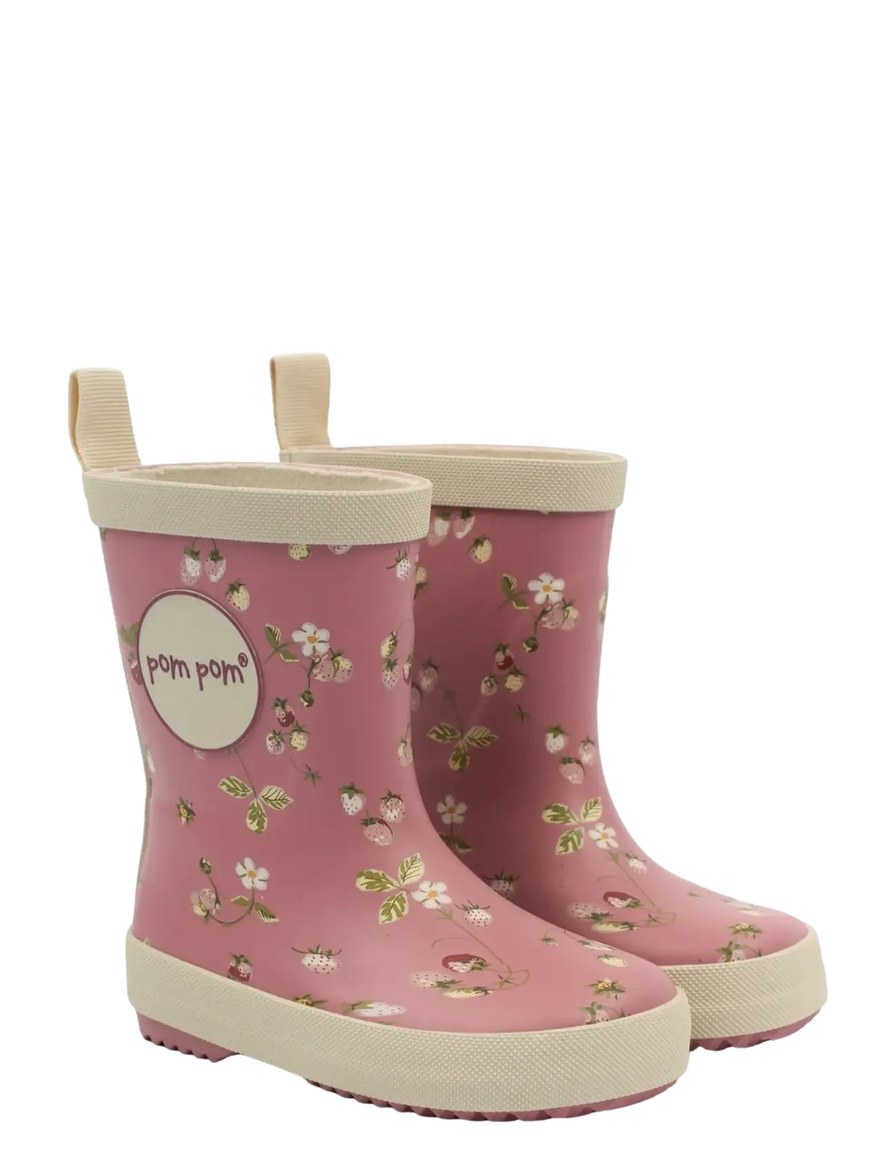 Pom Pom PMBliss Gumboots AOP - Shoes - DUSTY ROSE STRAWBERRY AOP / pink/rose
