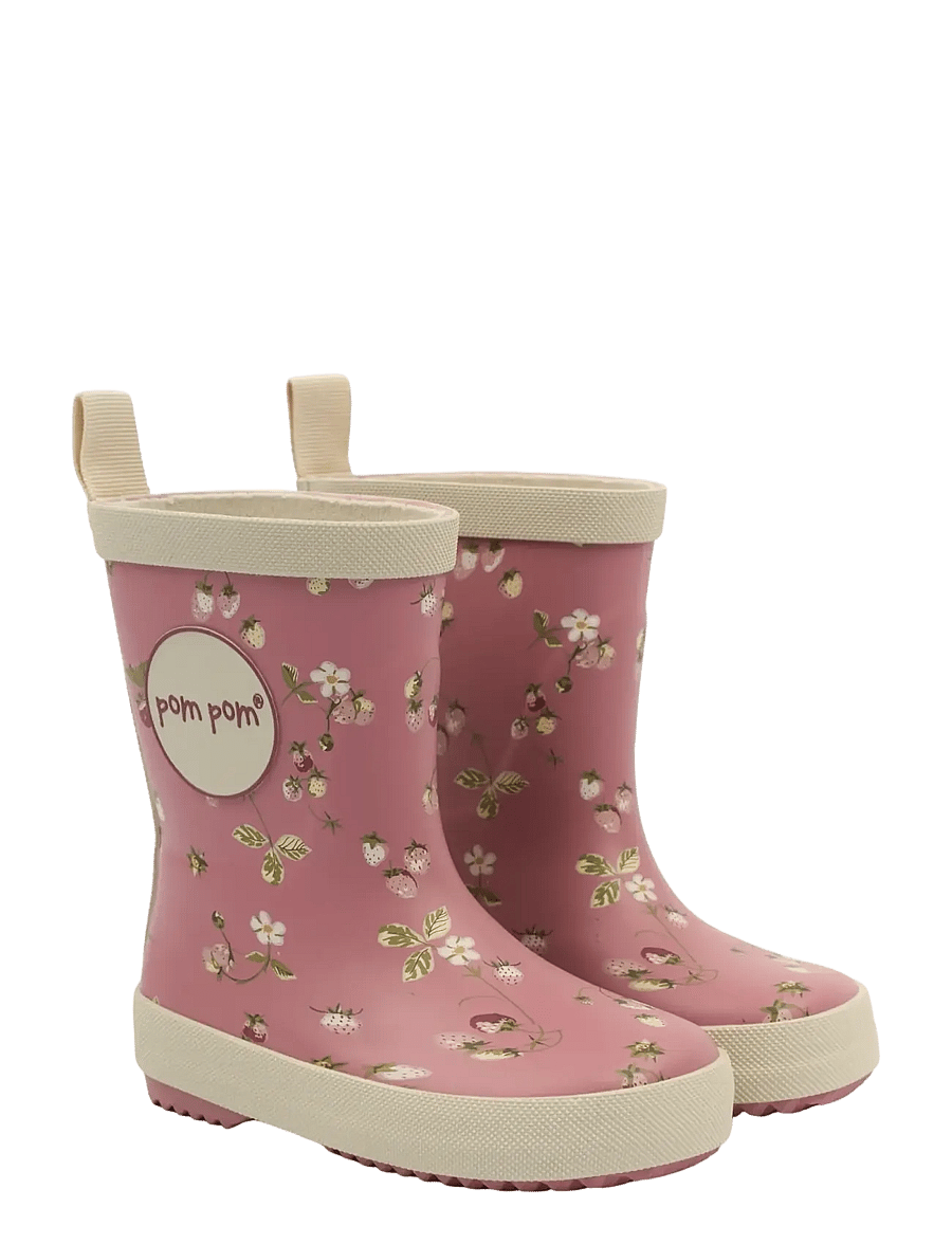 Pom Pom - PMBliss Gumboots AOP - voodrita kummikud - dusty rose strawberry aop - 1
